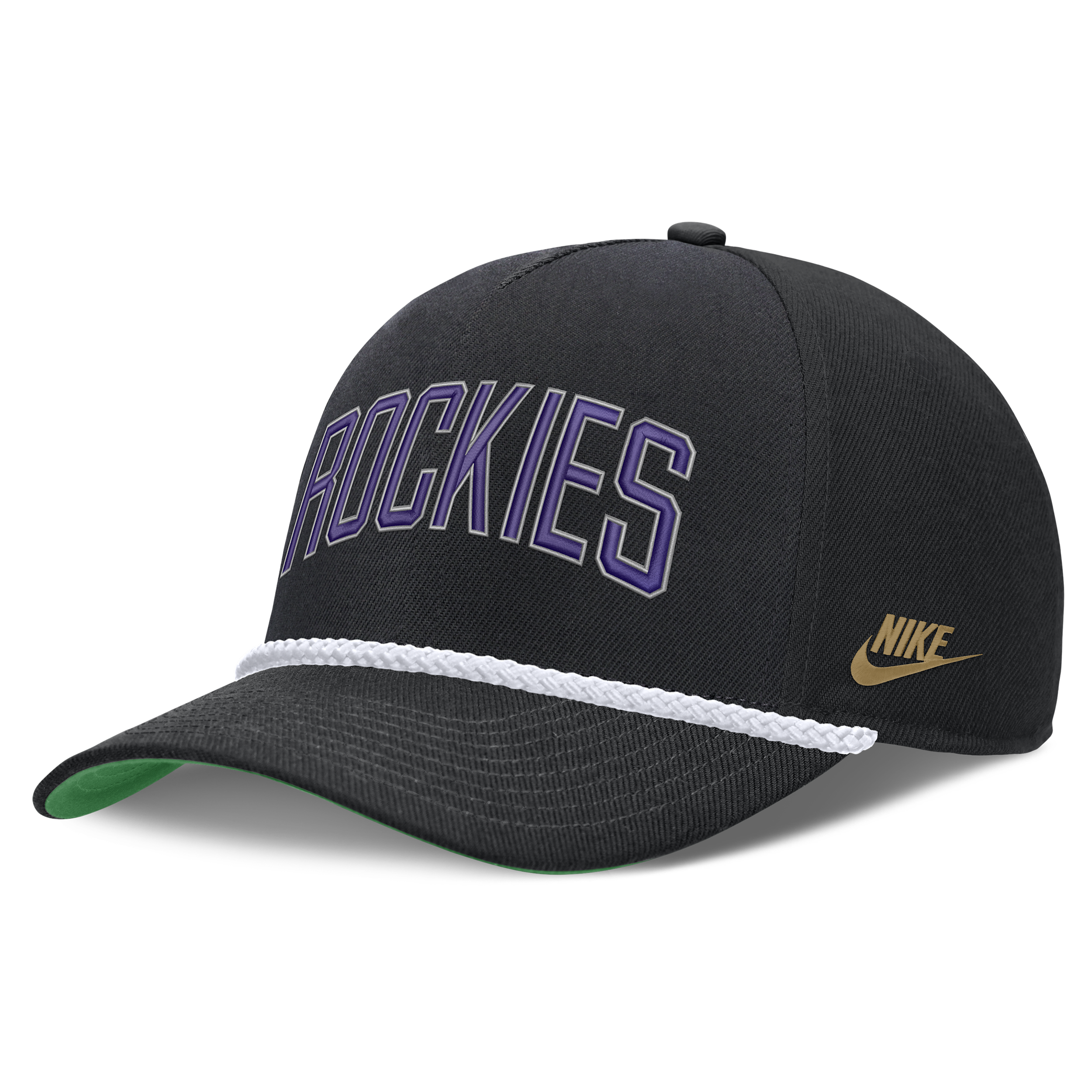 Nike Men's Black Colorado Rockies Cooperstown Collection Rise Adjustable Hat - Black