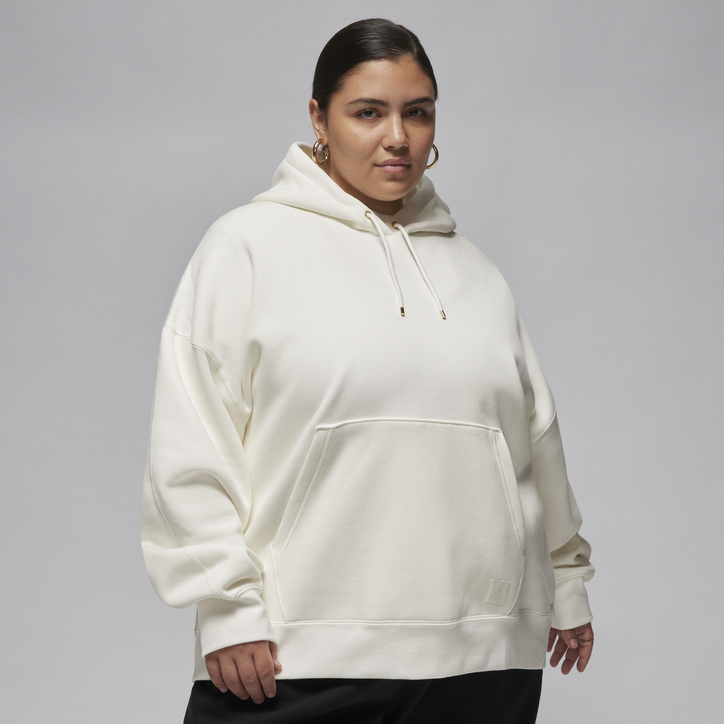 Shop Jordan Women's  Flight Fleece Pullover Hoodie (plus Size) In White