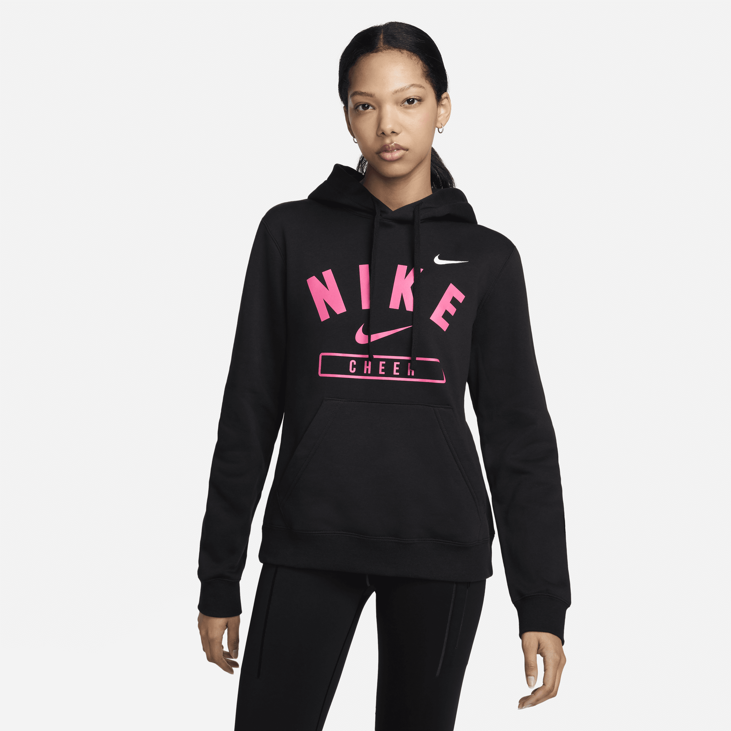 Shop Nike Women's Cheer Pullover Hoodie In Black