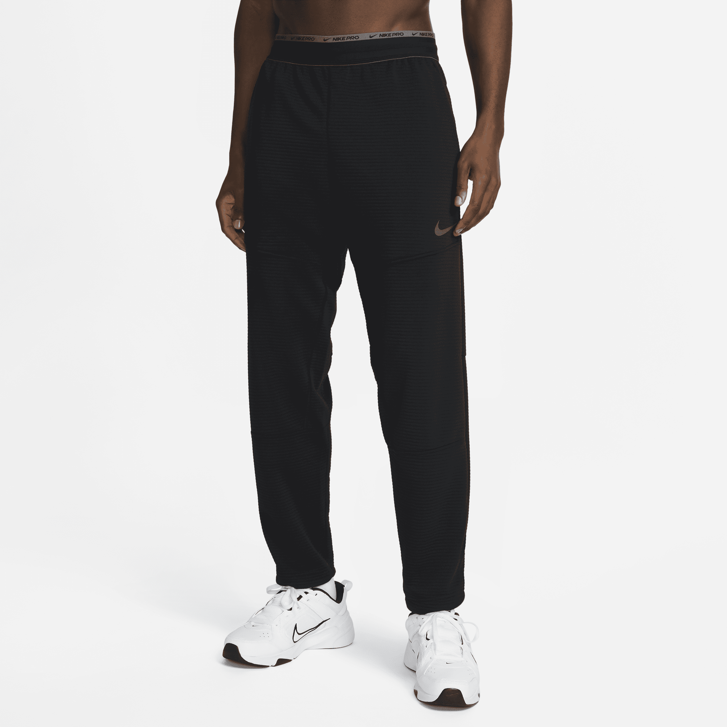 Shop Nike Men's Dri-fit Fleece Fitness Pants In Black