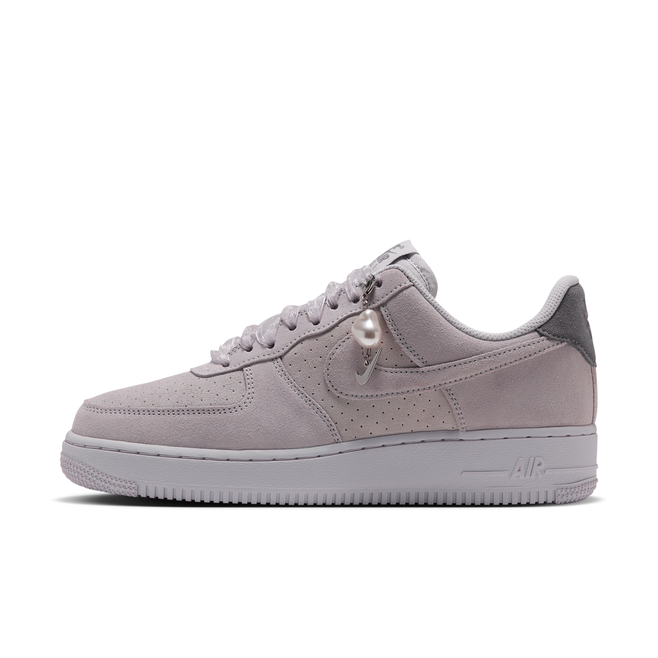 Nike Womens Air Force 1 '07 GG - Shoes Silver/Black/Grey