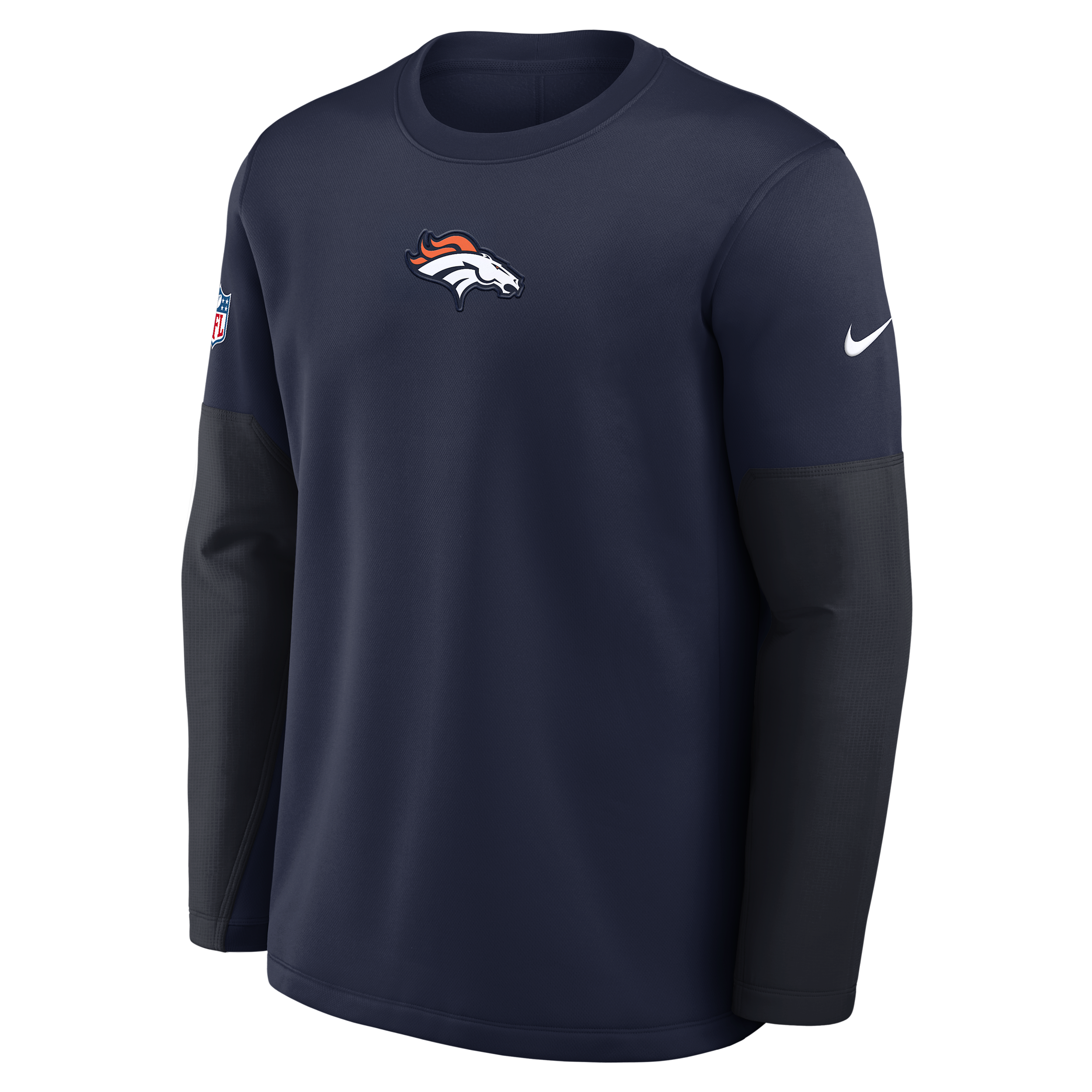 Nike Navy Denver Broncos Sideline Scripted To Win Performance Long Sleeve T-shirt In Blue