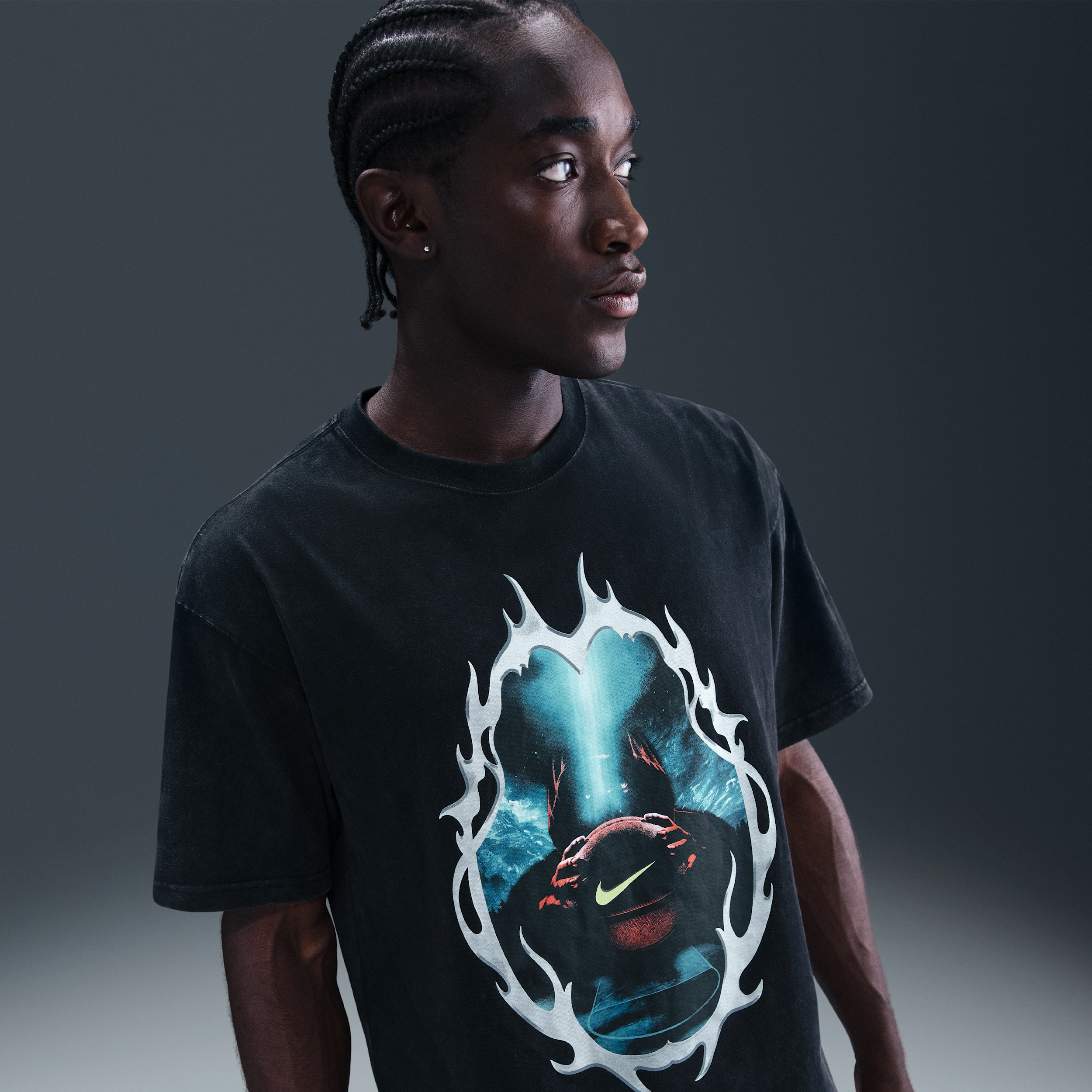 Nike Men's Basketball T-shirt Basketball T-shirt In Black