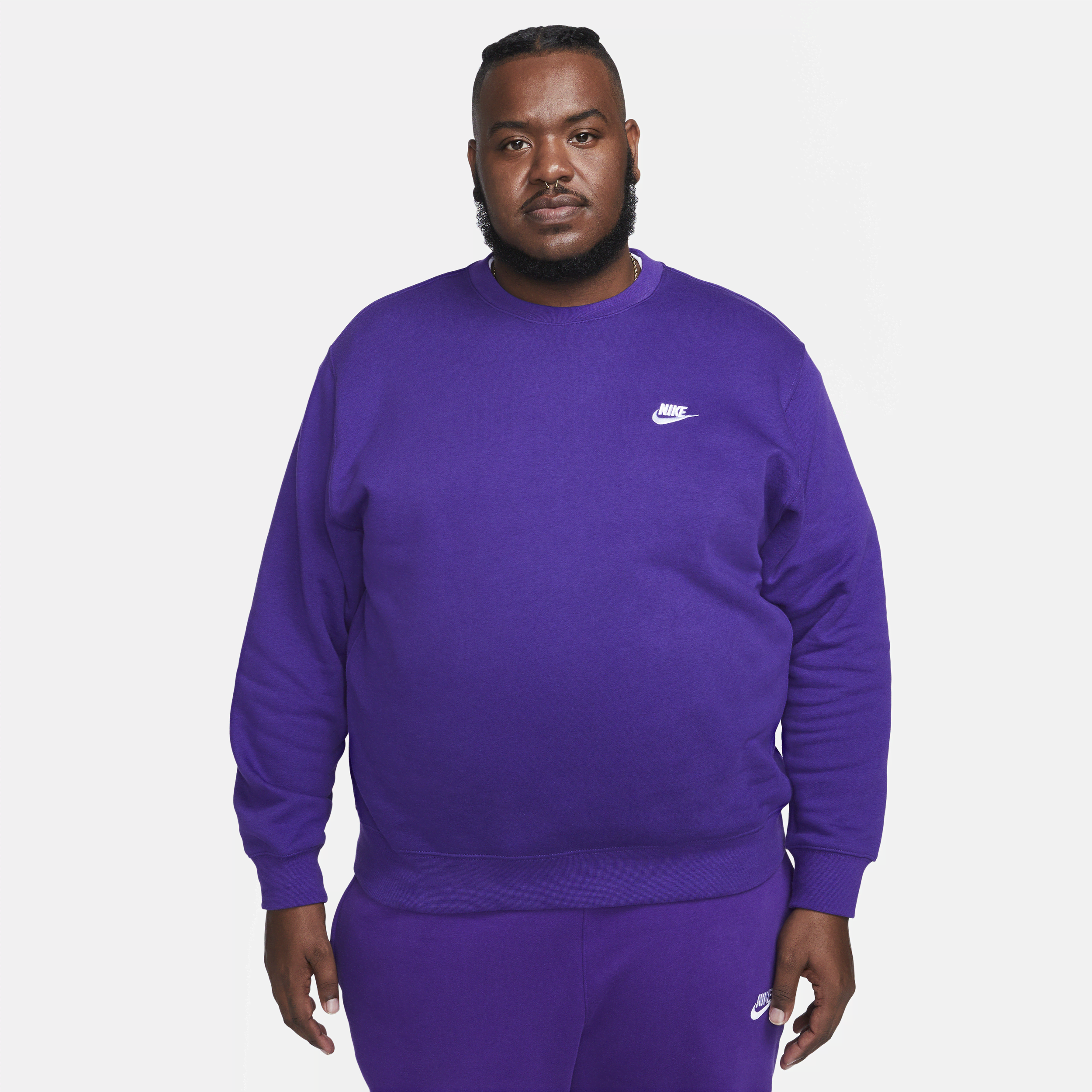 Nike Men's  Sportswear Club Fleece Crew In Purple