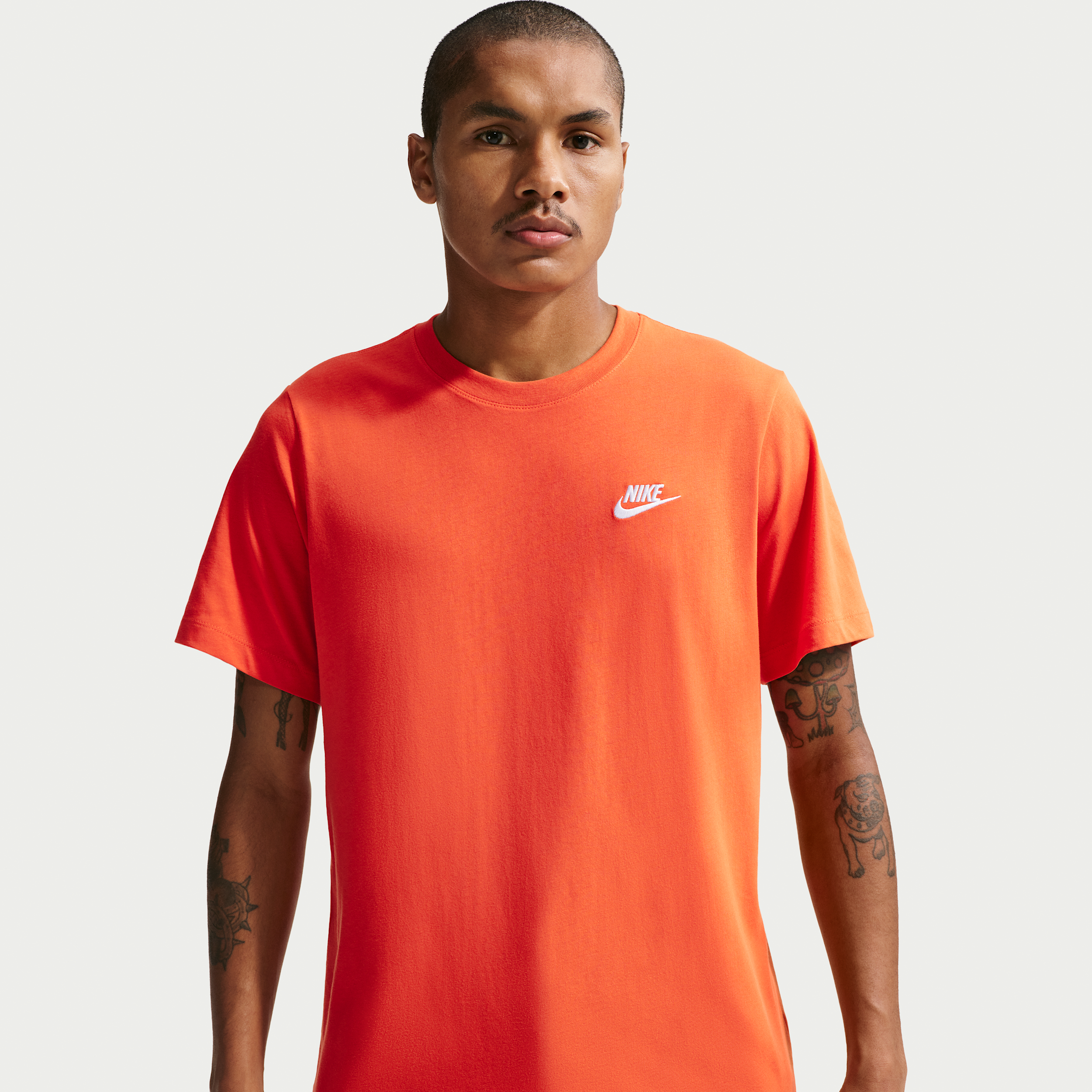Men's Nike Sportswear Club T-Shirt in Orange | AR4997-809