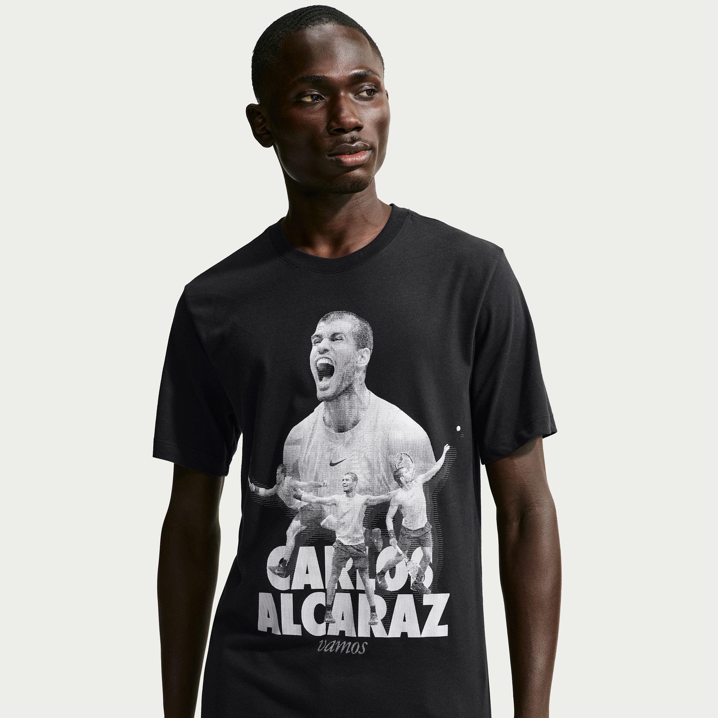 Carlos Alcaraz Nike Men's Court Dri-FIT Graphic Tennis T-Shirt in Black | IZ2727-010