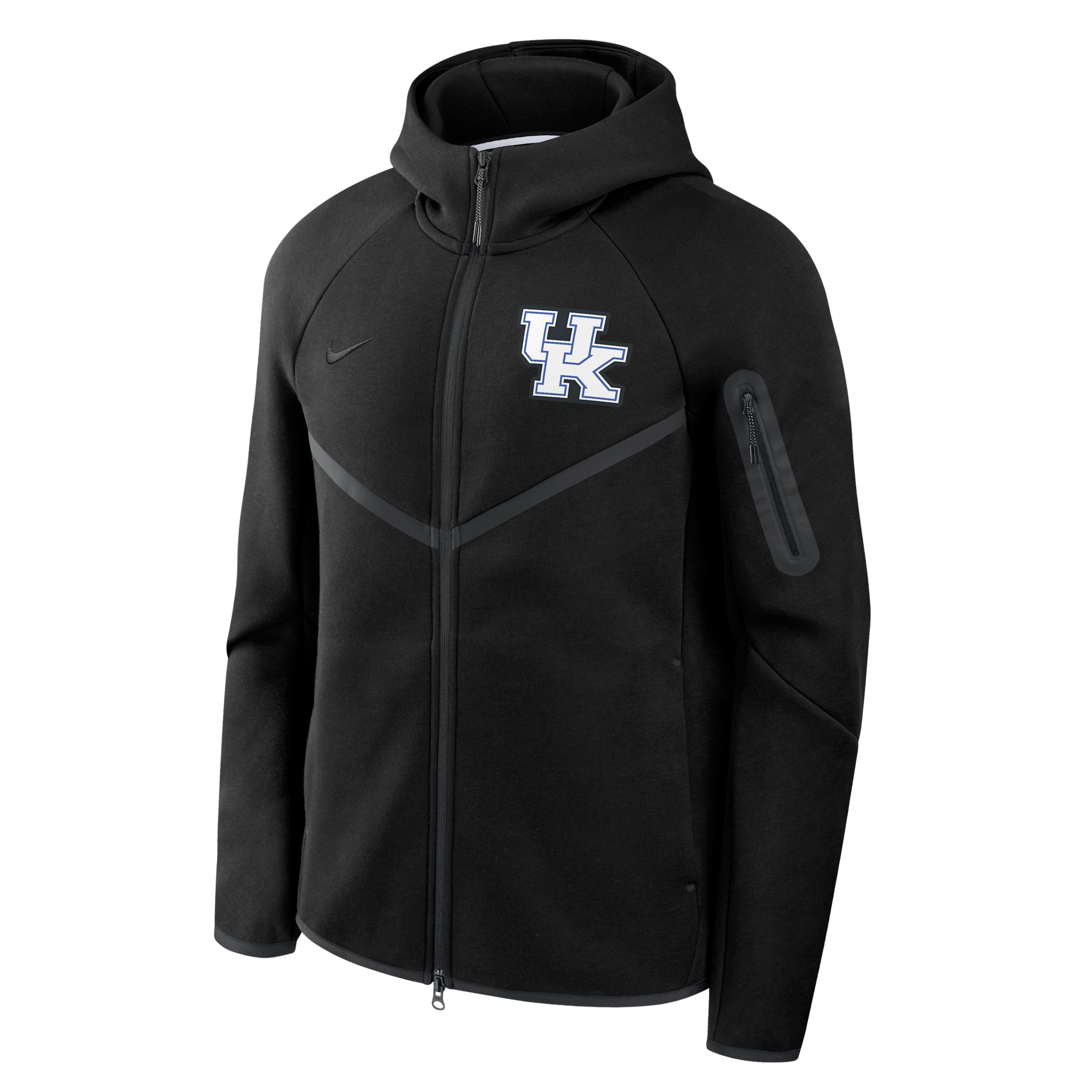 Kentucky Tech Fleece Windrunner Nike Men's College Full-Zip Hooded Jacket in Black | 05L4912ZNKY-6DU