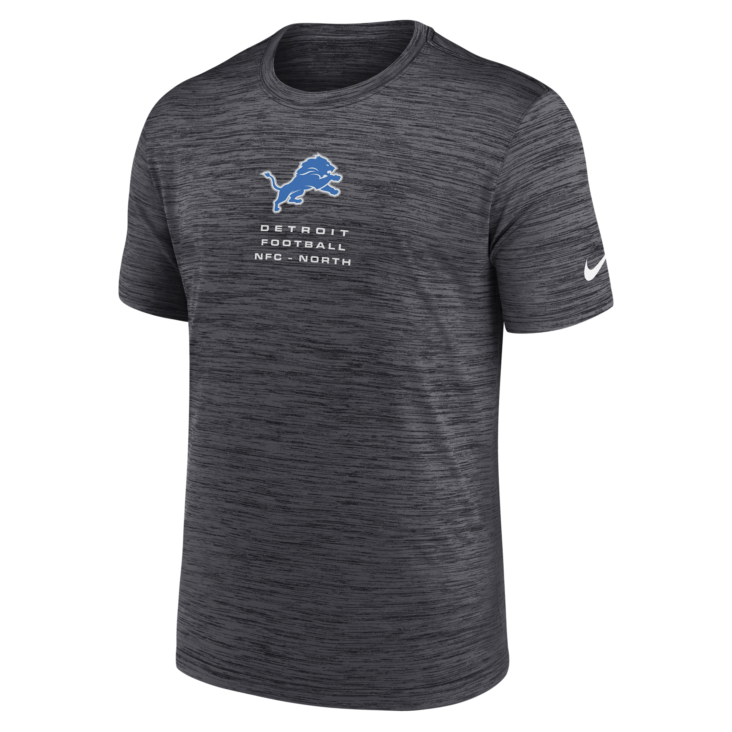 Nike Men's Anthracite Detroit Lions Velocity Ball Carrier Dri-fit T-Shirt - Anthracite