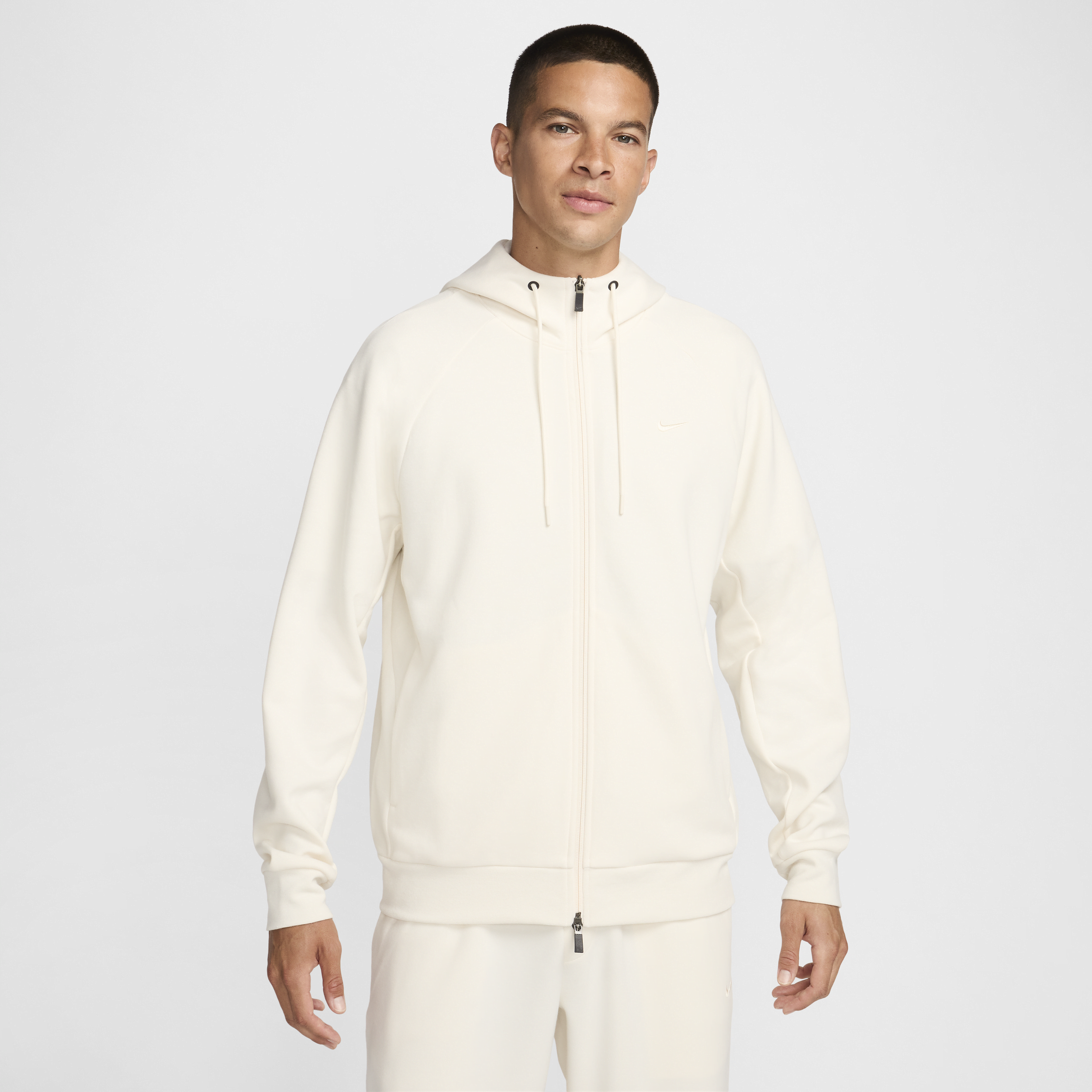 Nike Men's Primary Fleece Dri-fit Uv Full-zip Performance Hoodie In Brown