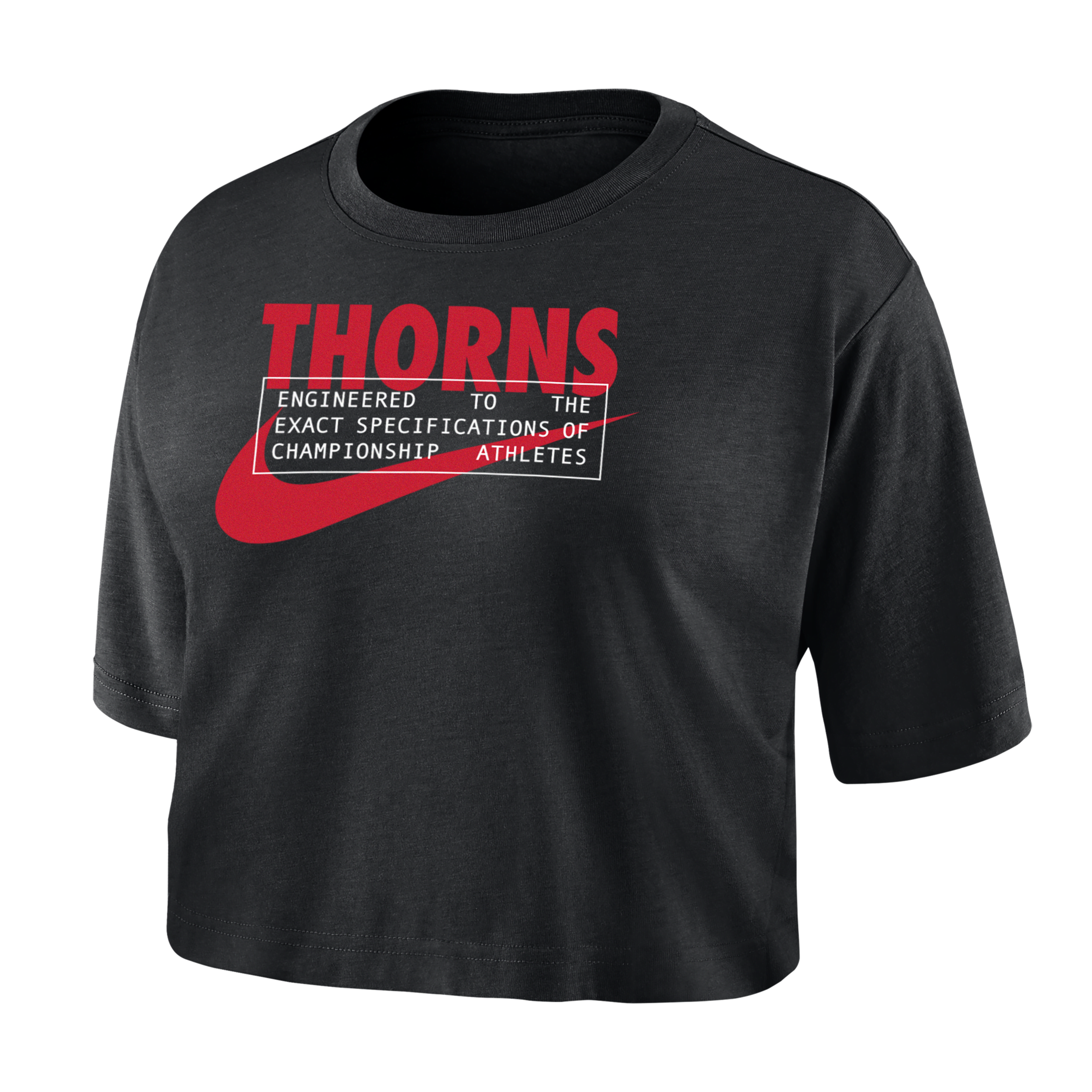 Nike Portland Thorns  Women's Dri-fit Soccer Cropped T-shirt In Black