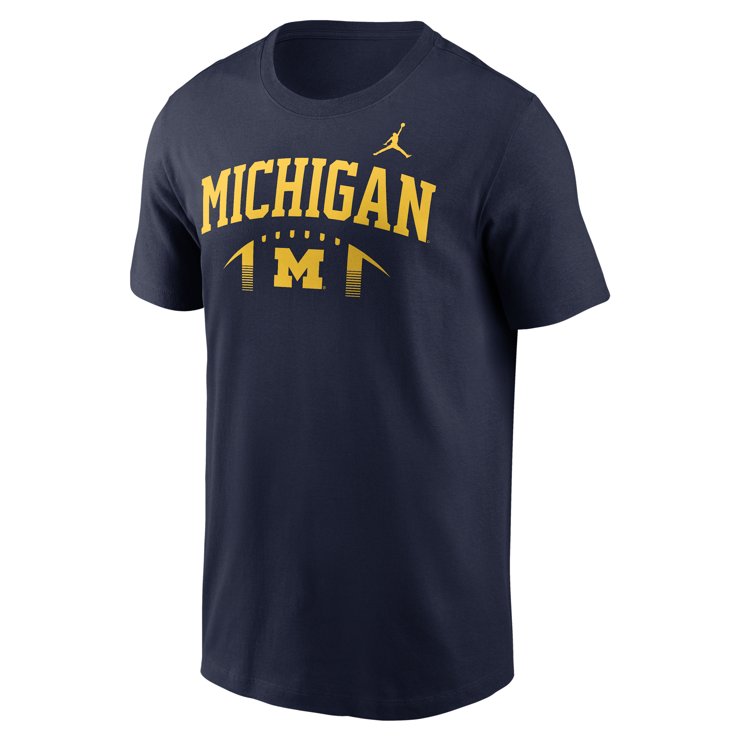 Men's Michigan Primetime Football Icon Jordan Brand College T-Shirt in Blue | N19941SMWN-0TY