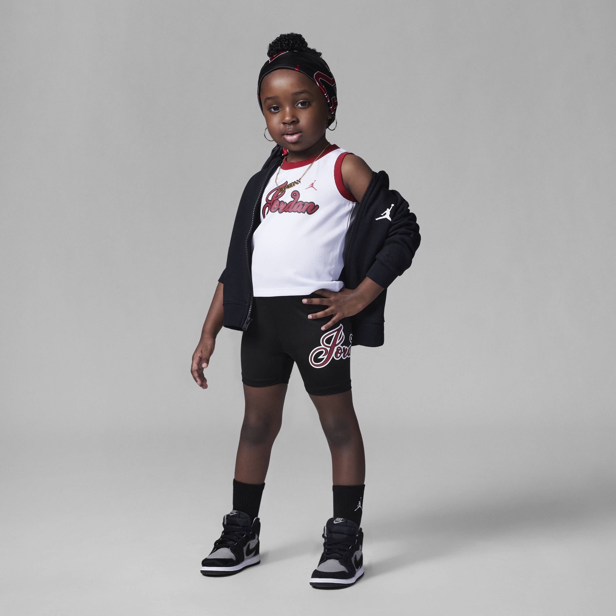 Jordan Kids' Mini Me Flight Jersey Tank Top Set Toddler 2-piece Set In Black