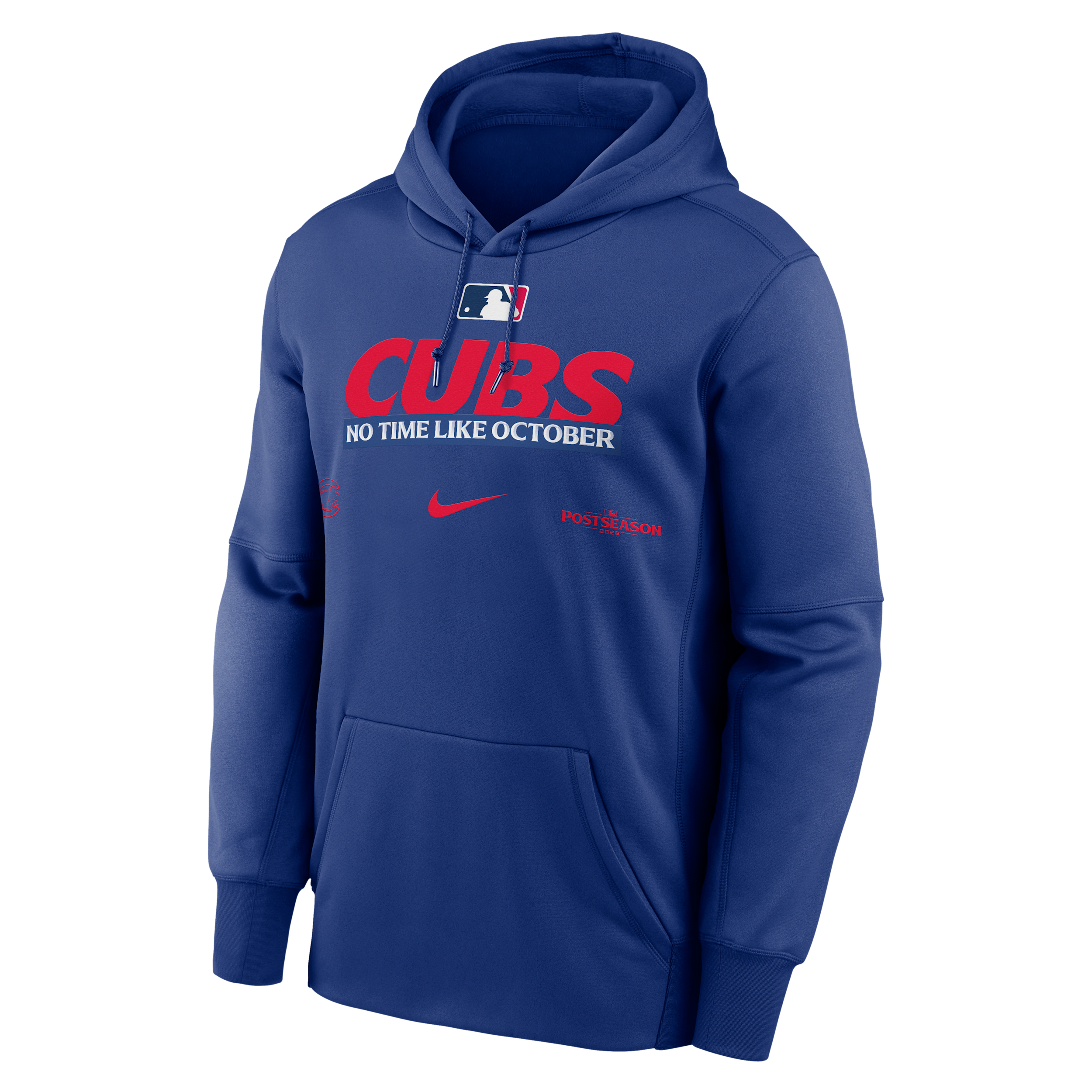 Chicago Cubs 2026 Postseason Authentic Collection Nike Men's Therma-FIT MLB Pullover Hoodie in Blue | NKAQ4EWEJW-D28