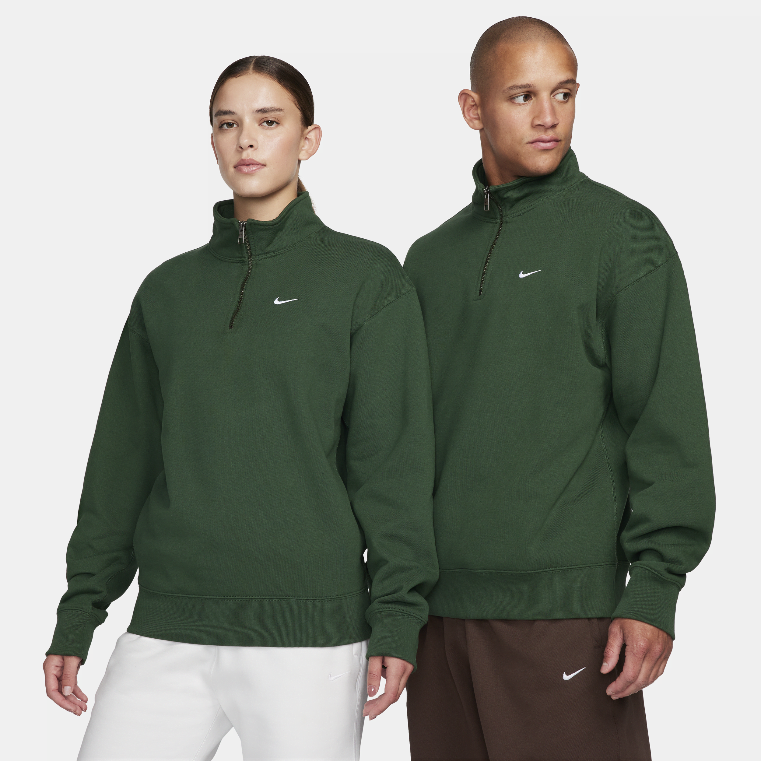Nike Men's Solo Swoosh 1/4-zip Top In Green