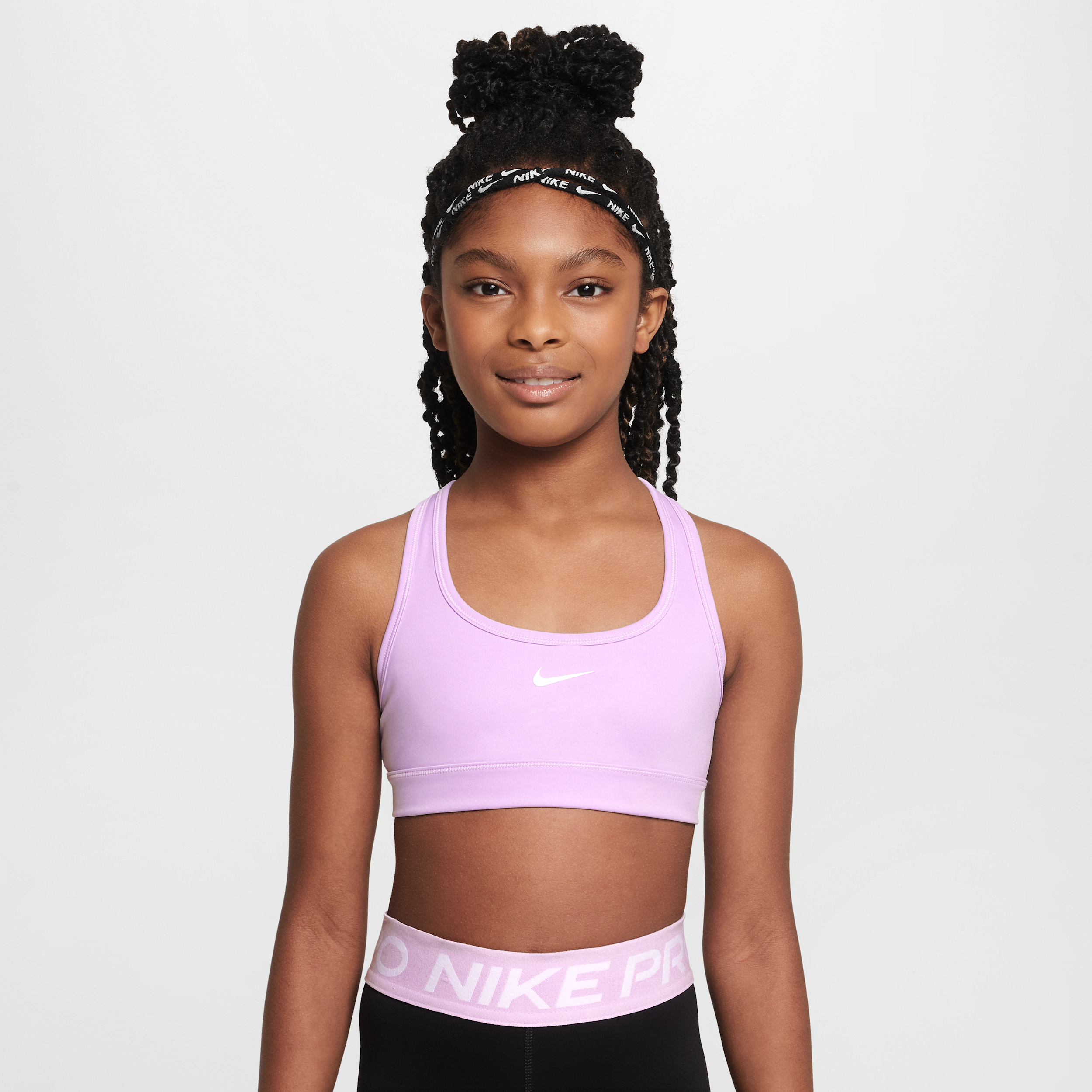Nike Women's Swoosh Girls' Sports Bra In Purple