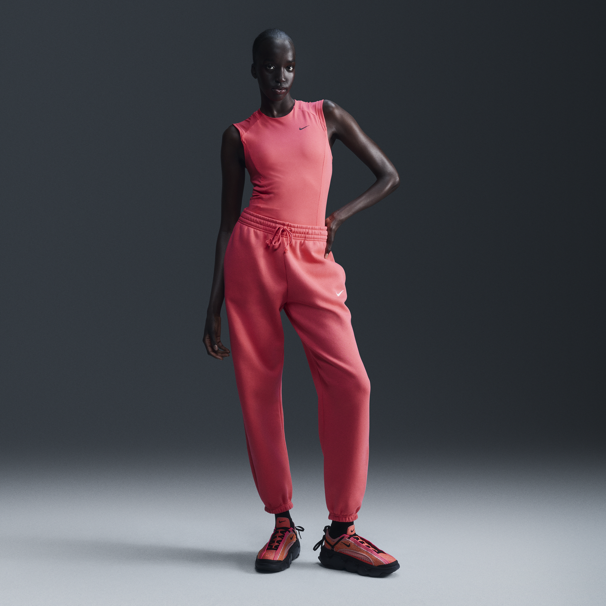 Nike Phoenix Fleece Track Pants In Pink