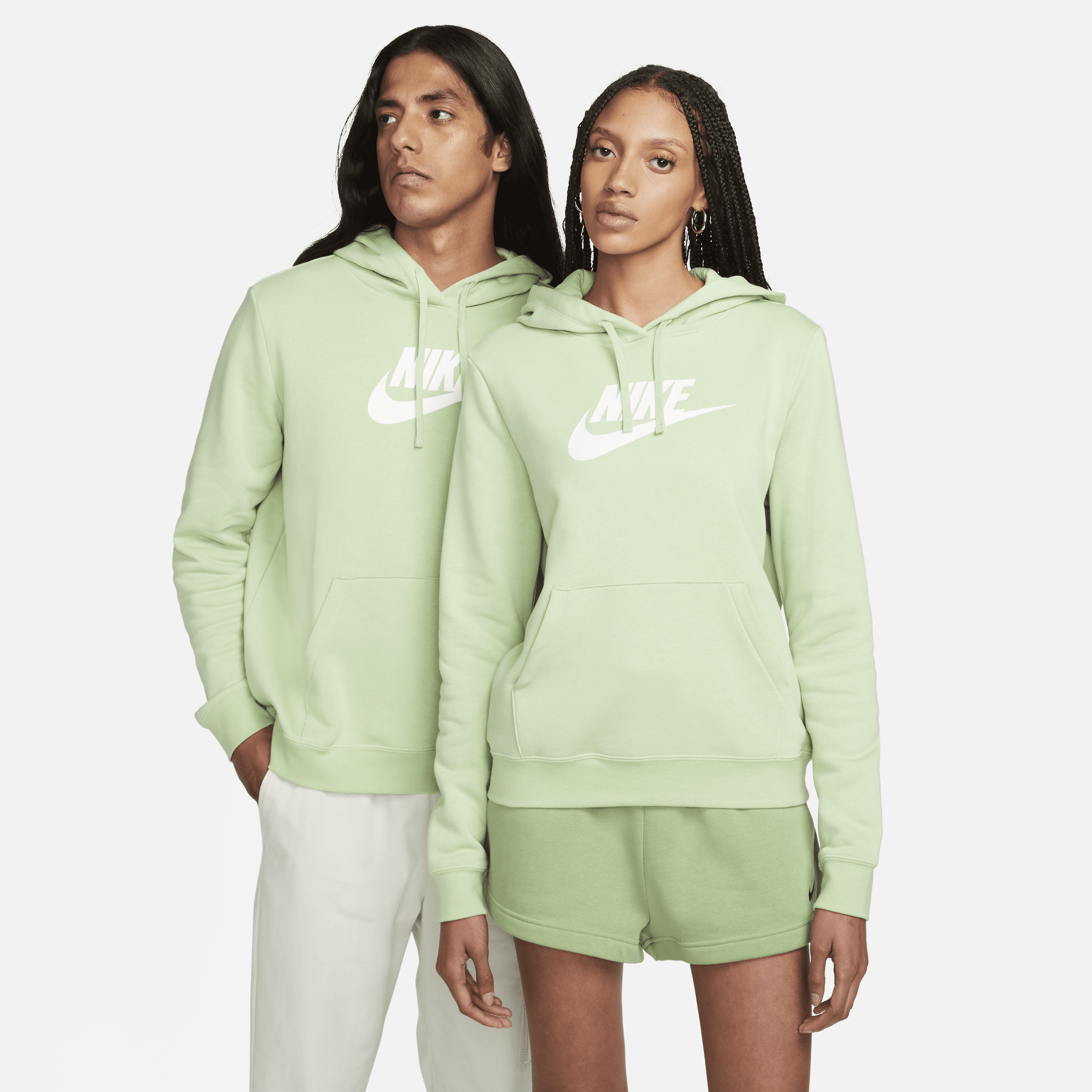 Nike Women's  Sportswear Club Fleece Logo Pullover Hoodie In Green