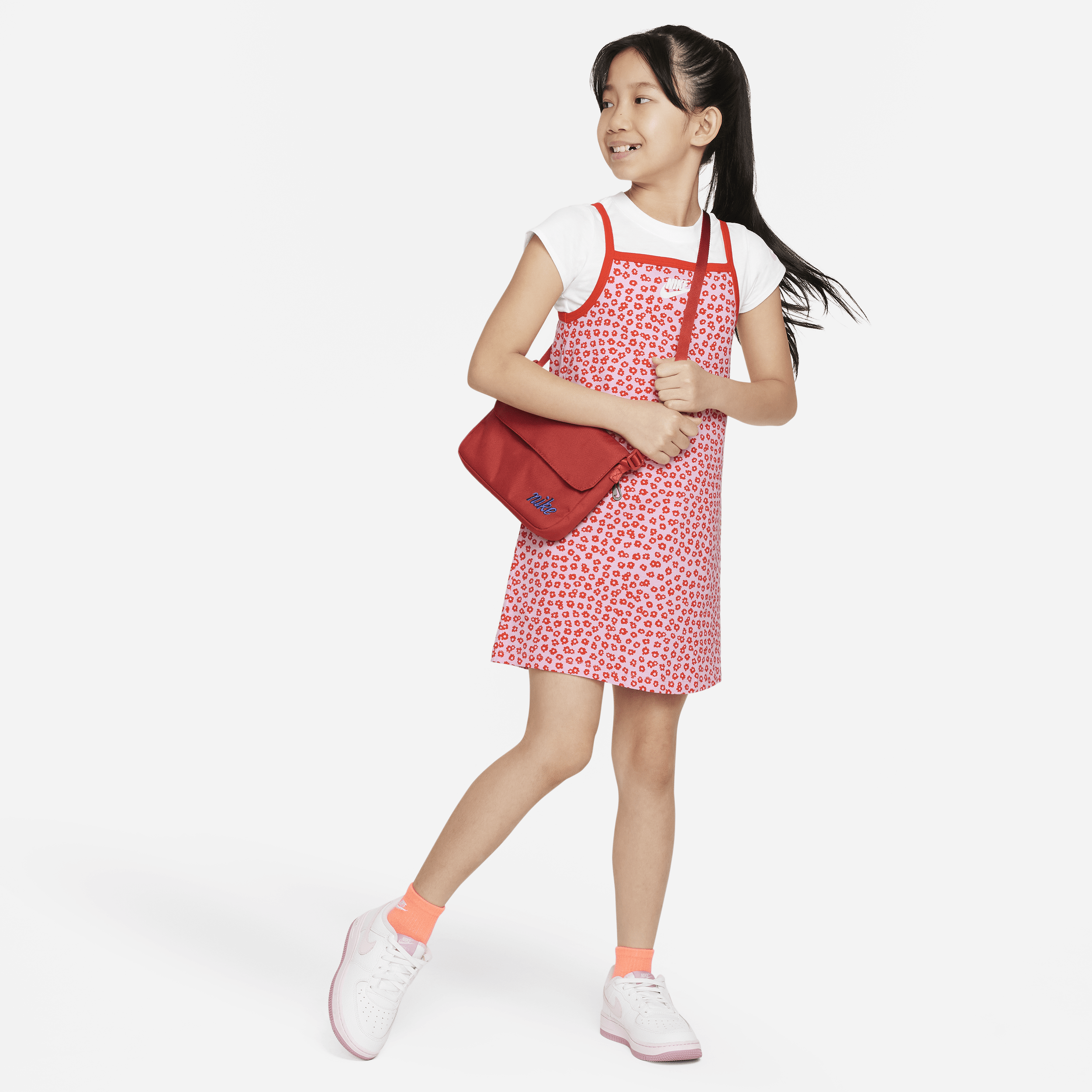 Nike Little Kids' Floral 2-piece Dress Set In Pink