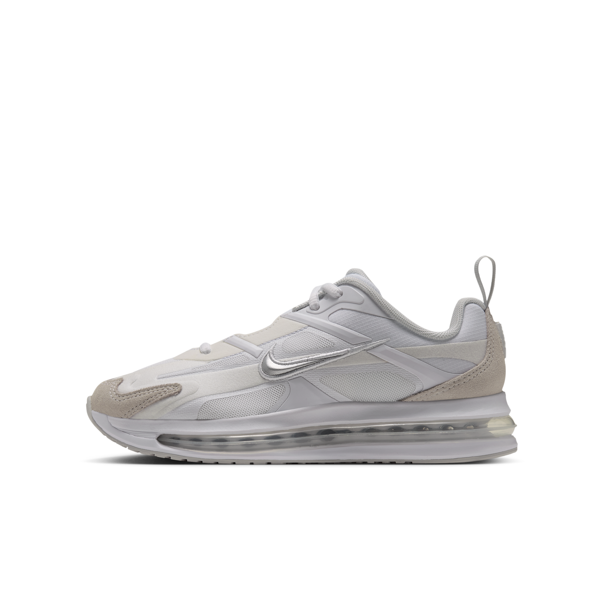 Nike Kids' Grade School Air Max Metro Shoes, Size 4, White/Mtlc Silver/Photon