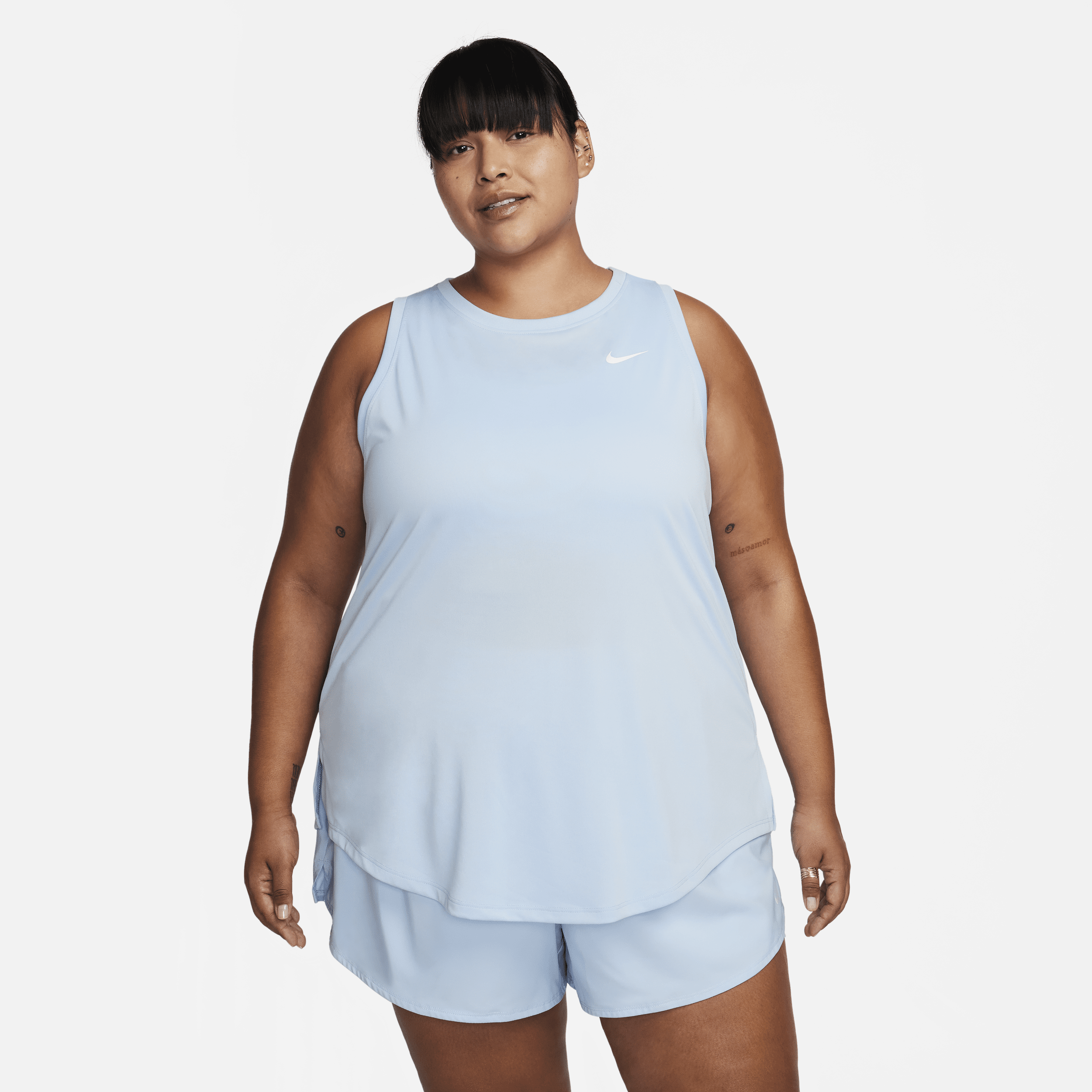 Shop Nike Women's Dri-fit Tank Top (plus Size) In Blue