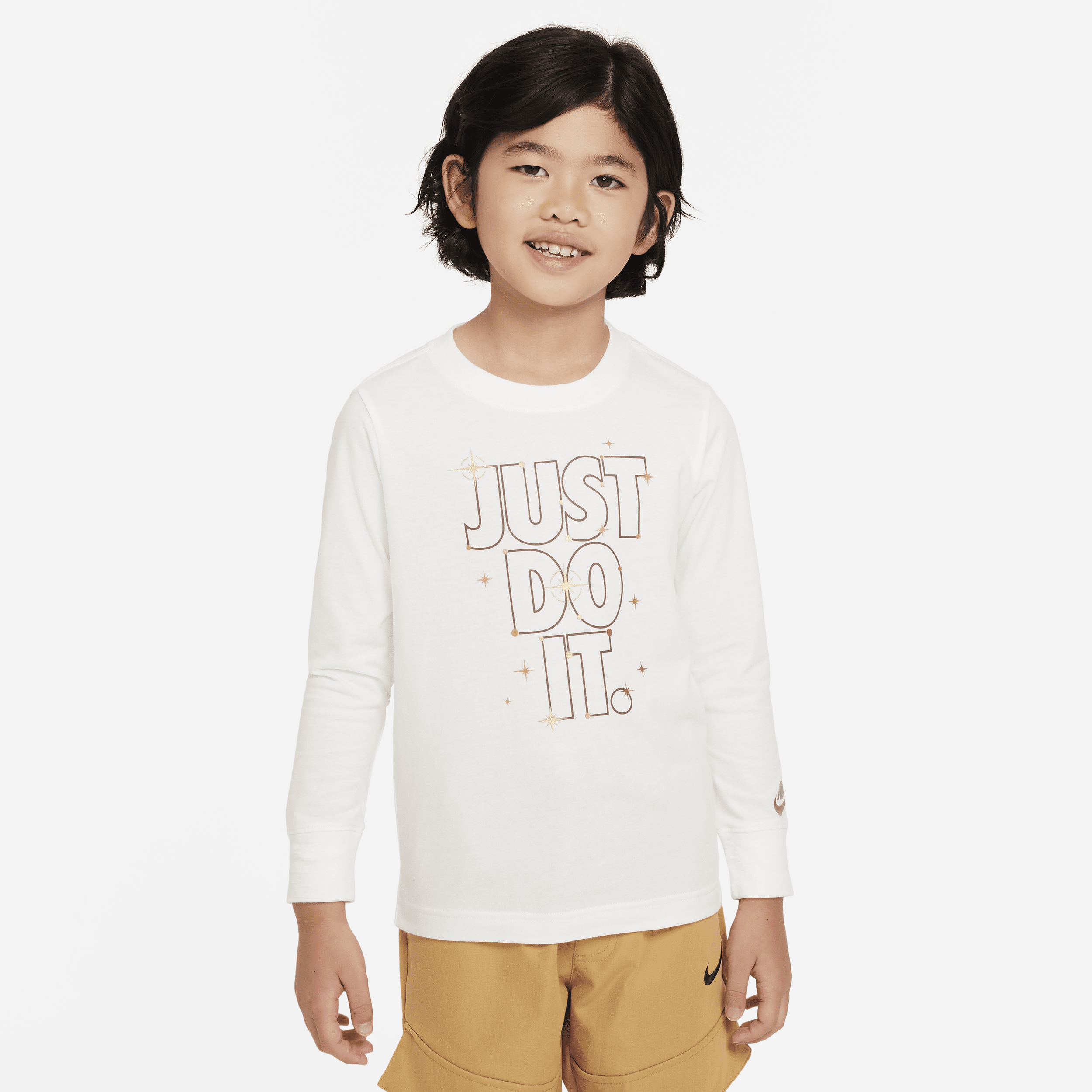 Nike Shine Long Sleeve Tee Little Kids T-shirt In White