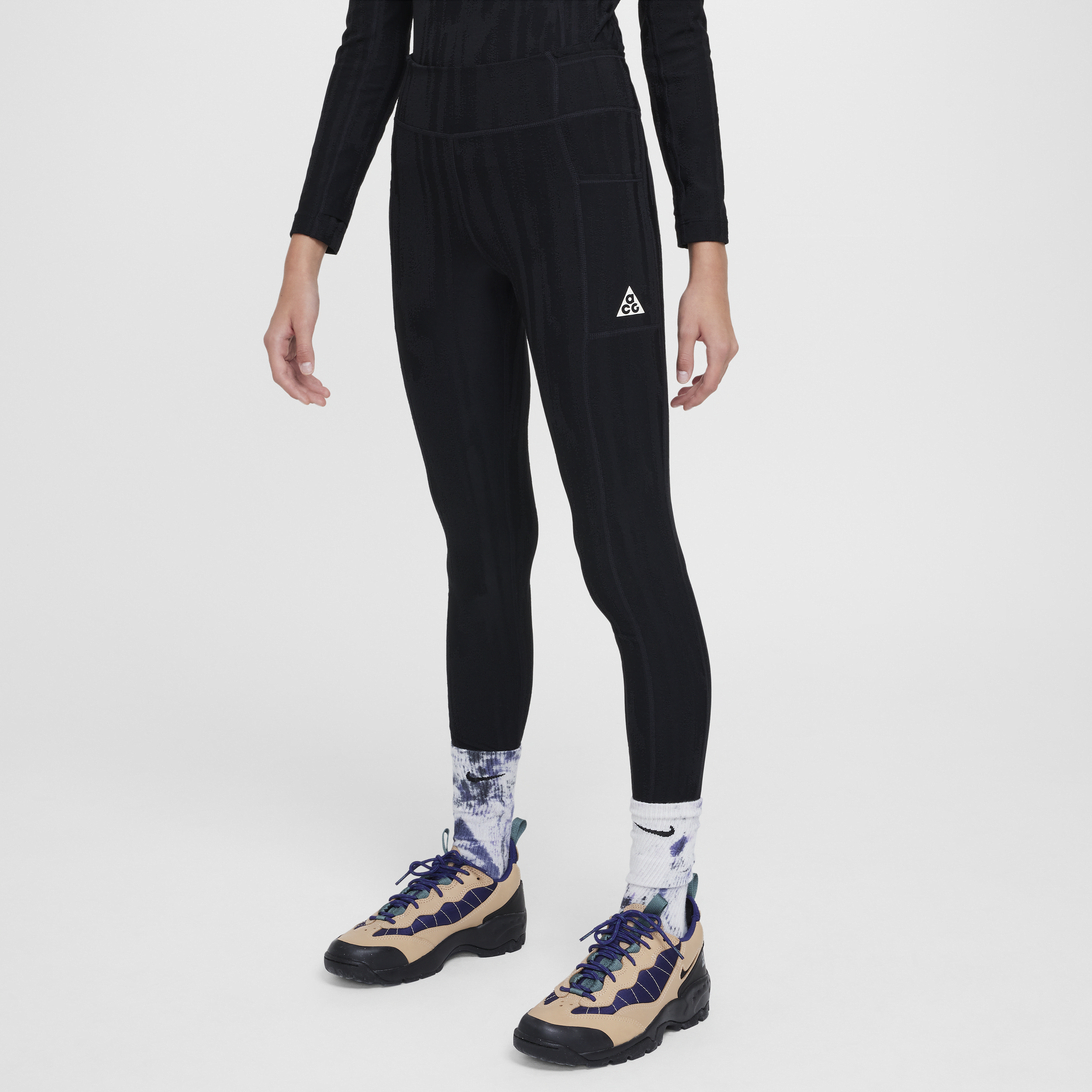 Nike Women's Acg Girls' Leggings With Pockets In Black