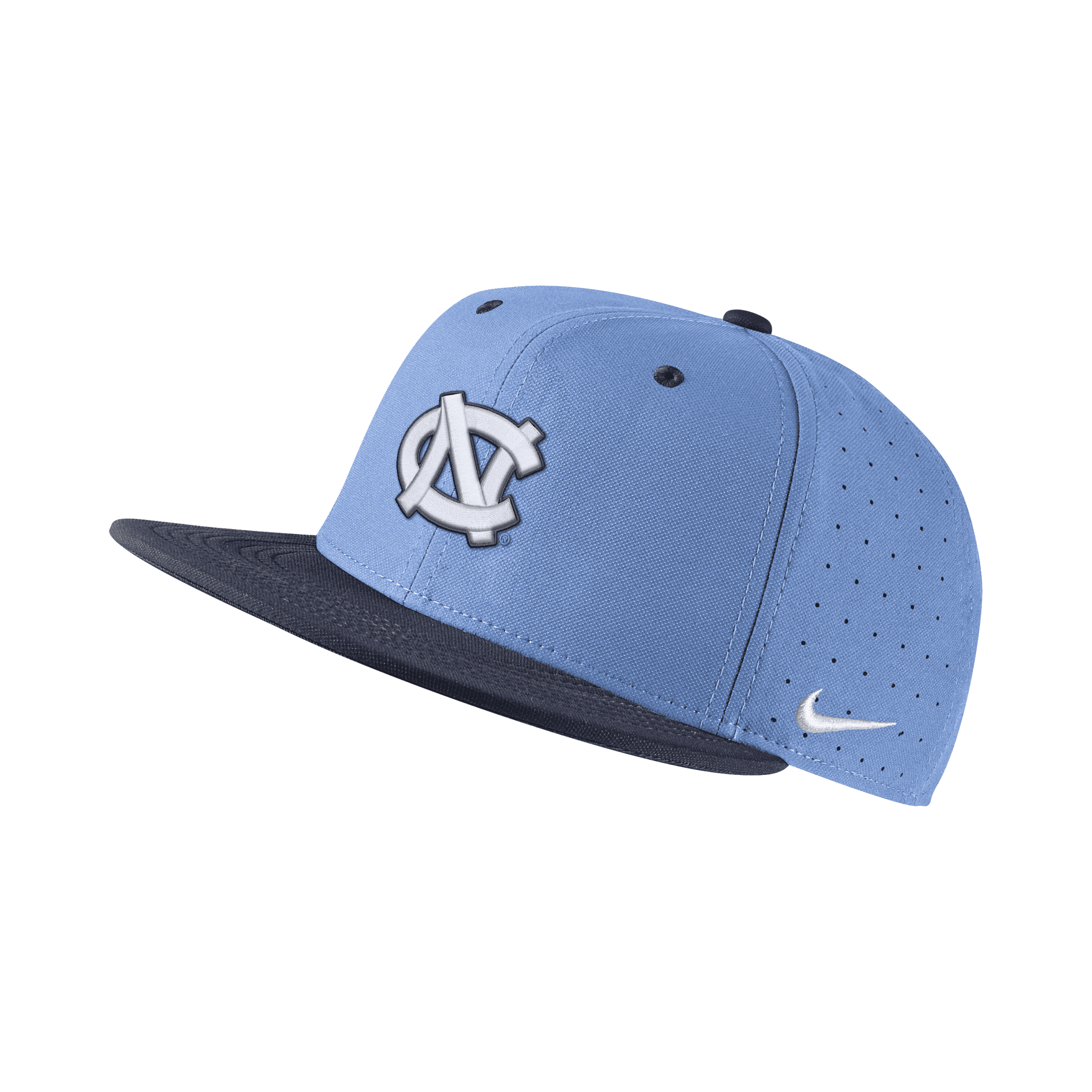 Nike North Carolina  Unisex College Fitted Baseball Hat In Blue