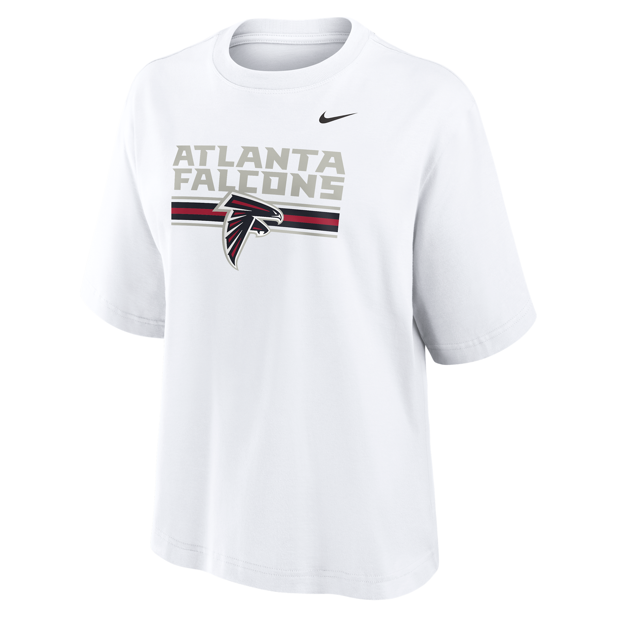 Atlanta Falcons Alt Redesign Boxy Nike Women's NFL T-Shirt in White | 01CM10A96-182