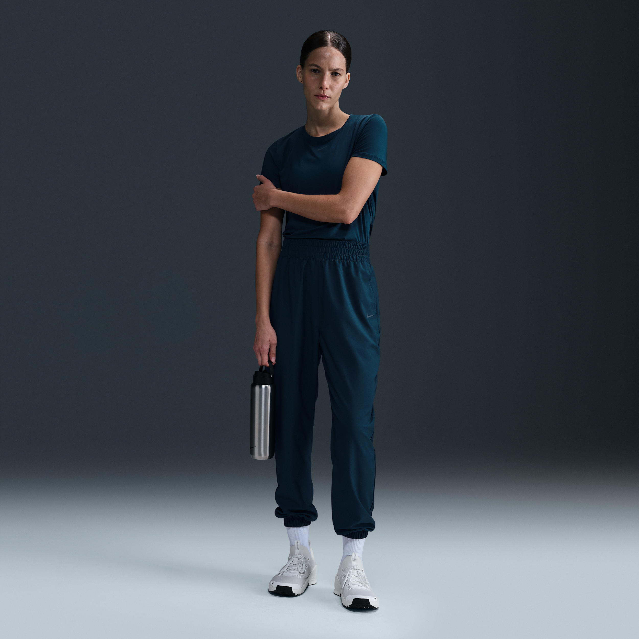 Nike Women's One Dri-fit High-waisted 7/8 Jogger Pants In Blue