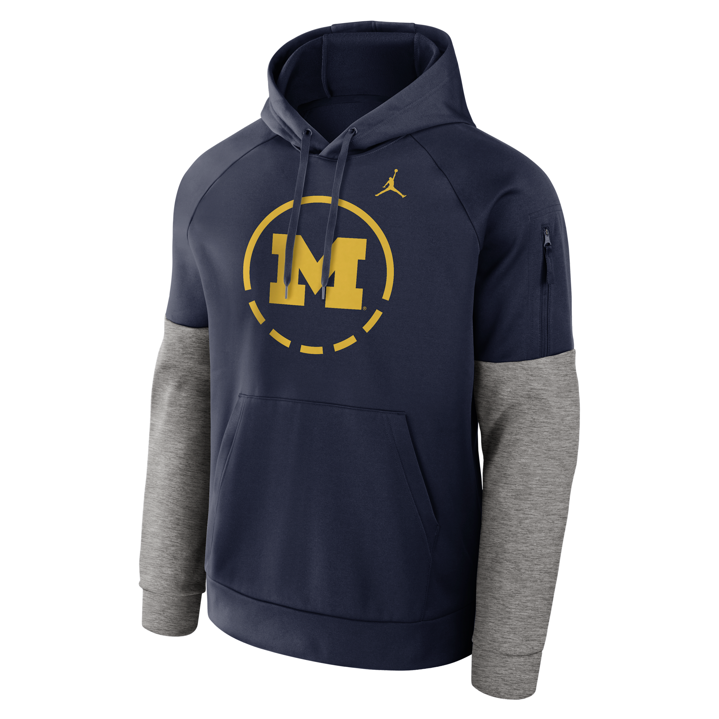 Men's Michigan Primetime Jordan Brand Therma-FIT College Pullover Hoodie in Blue | 0JV6045PMWN-7EC