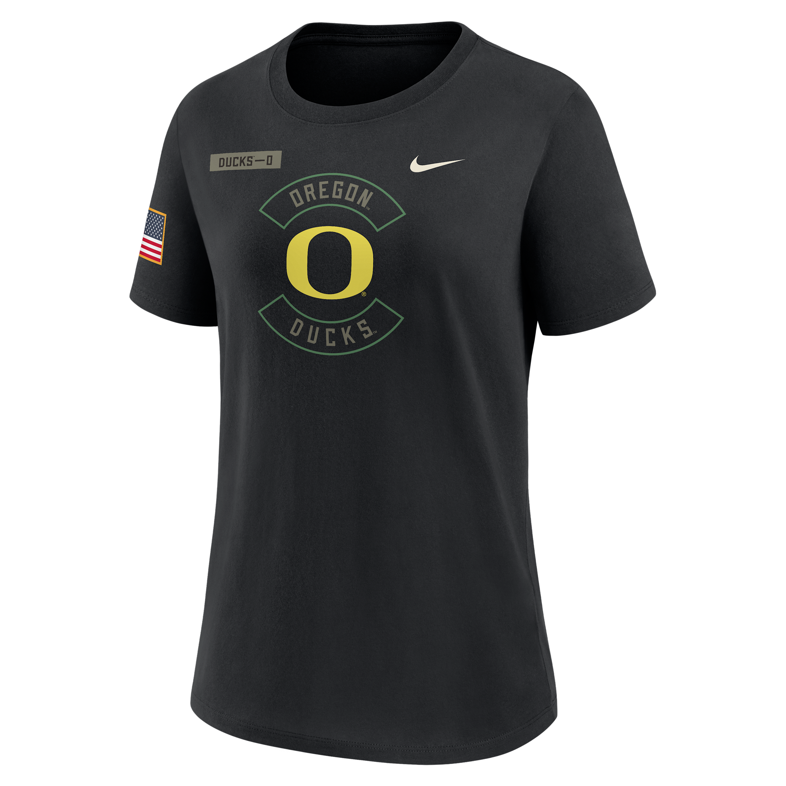Nike Women's Black Oregon Ducks 2025 Military Appreciation Dri-fit T-shirt In Black