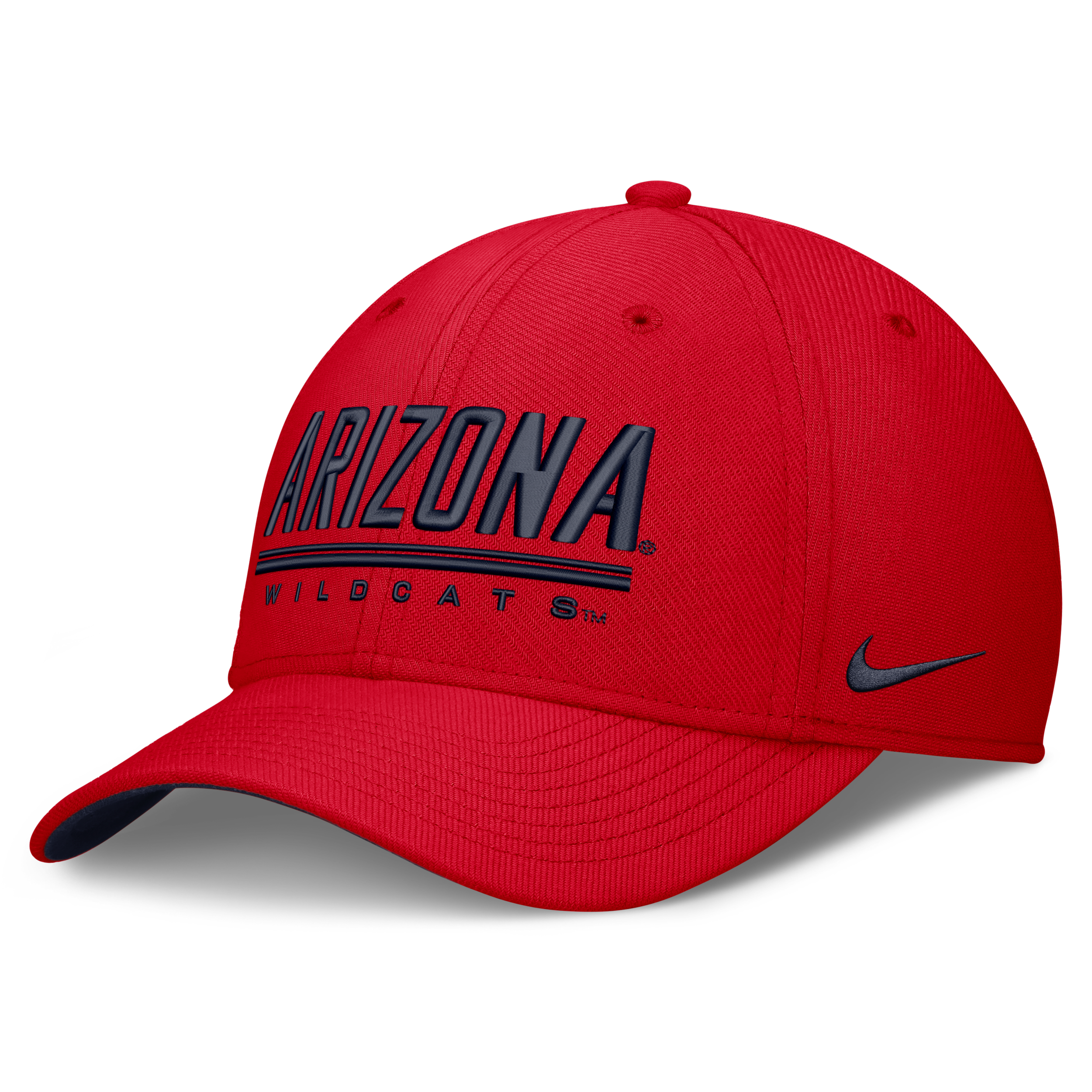 Nike Adult Arizona Wildcats Red Rise Swooshflex Dri-Fit Game Day Structured Hat, Men's, L/XL