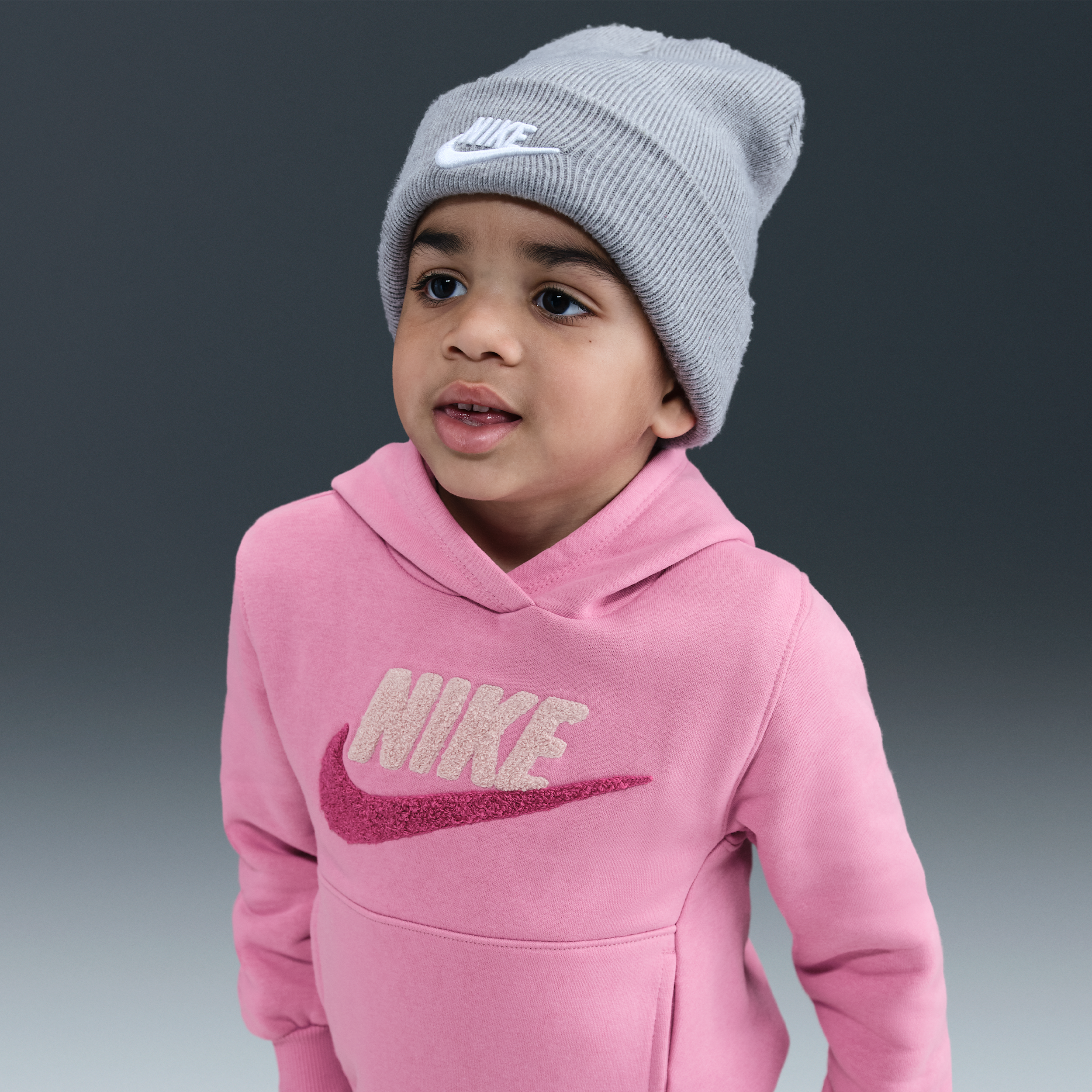 Nike Club Toddler Chenille Pullover Hoodie In Pink