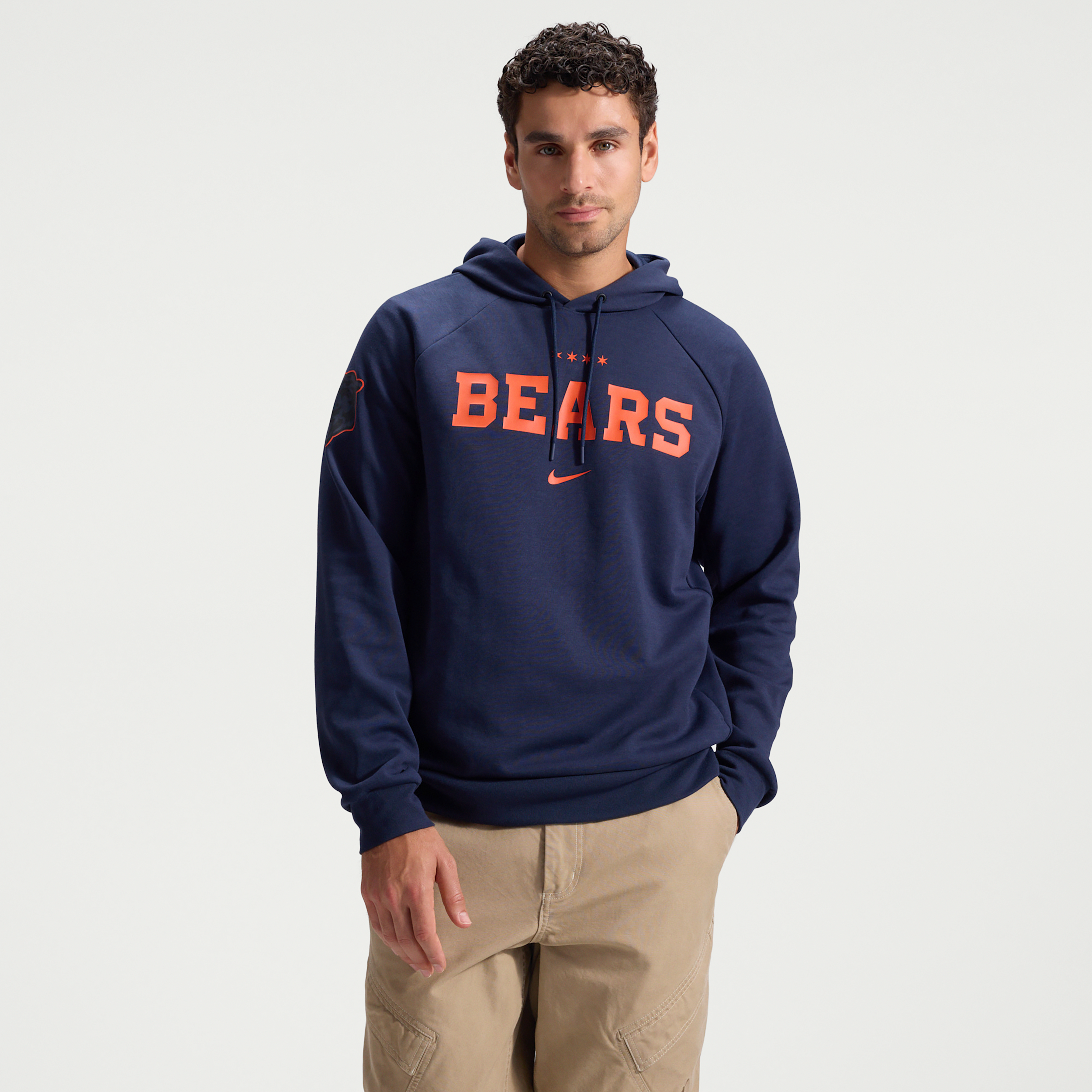 Chicago Bears Rivalries Collection Primary Nike Men's Dri-FIT NFL Pullover Hoodie in Blue | 03EJ41L7Q-C6D