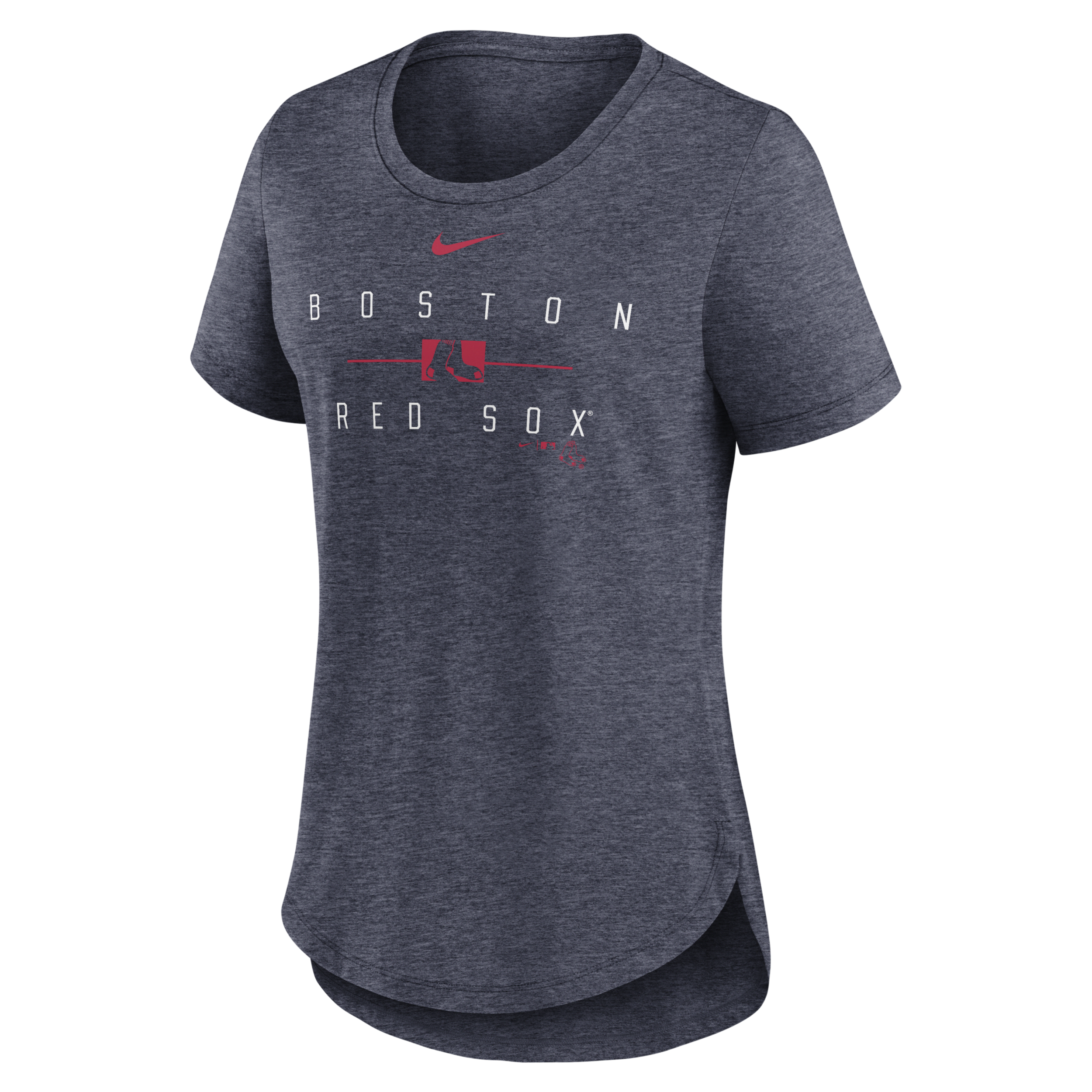 Shop Nike Boston Red Sox Knockout Team Stack  Women's Mlb T-shirt In Blue