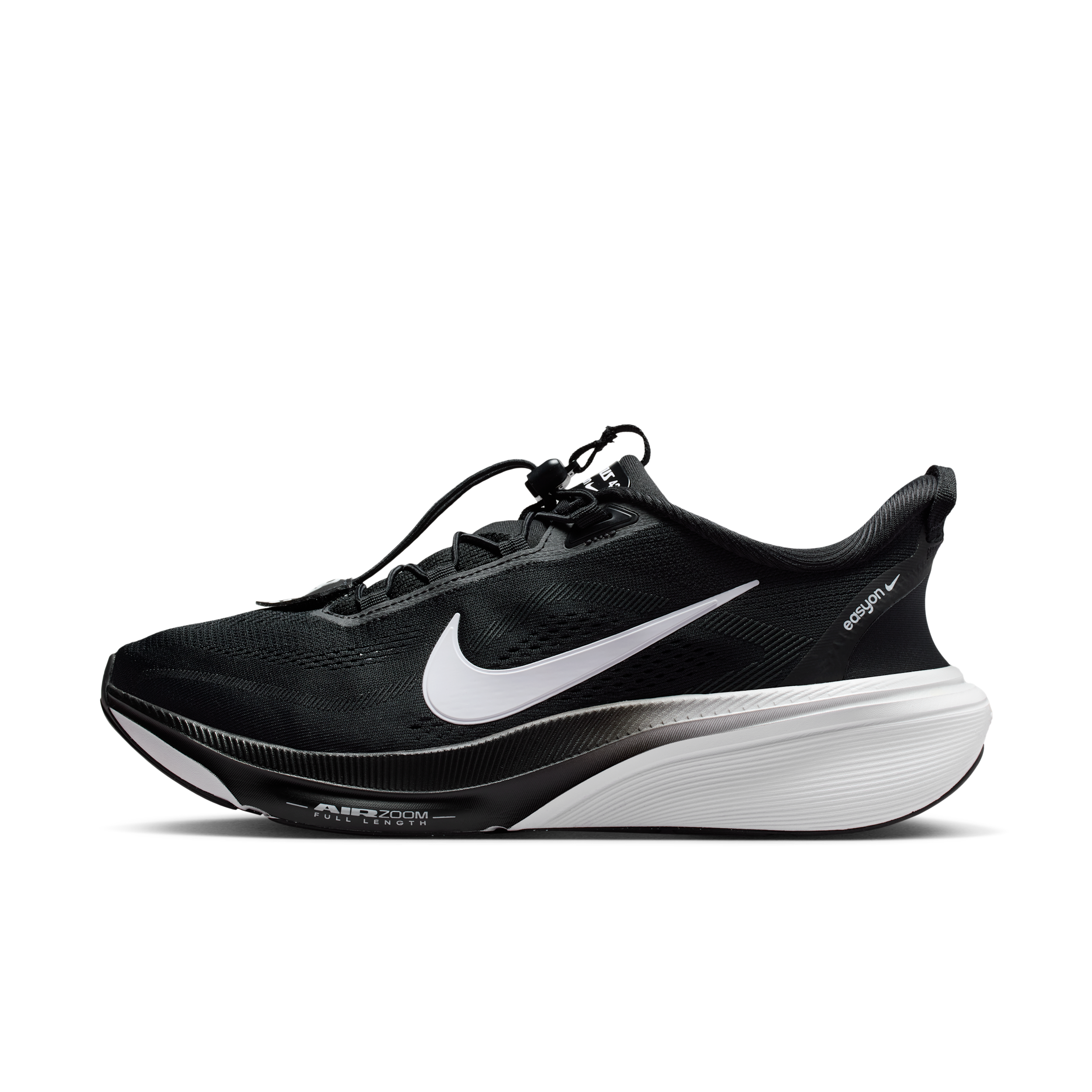 Nike Men's Pegasus 42 EasyOn Running Shoes, Size 12.5, Black/White/Dk Smoke Grey