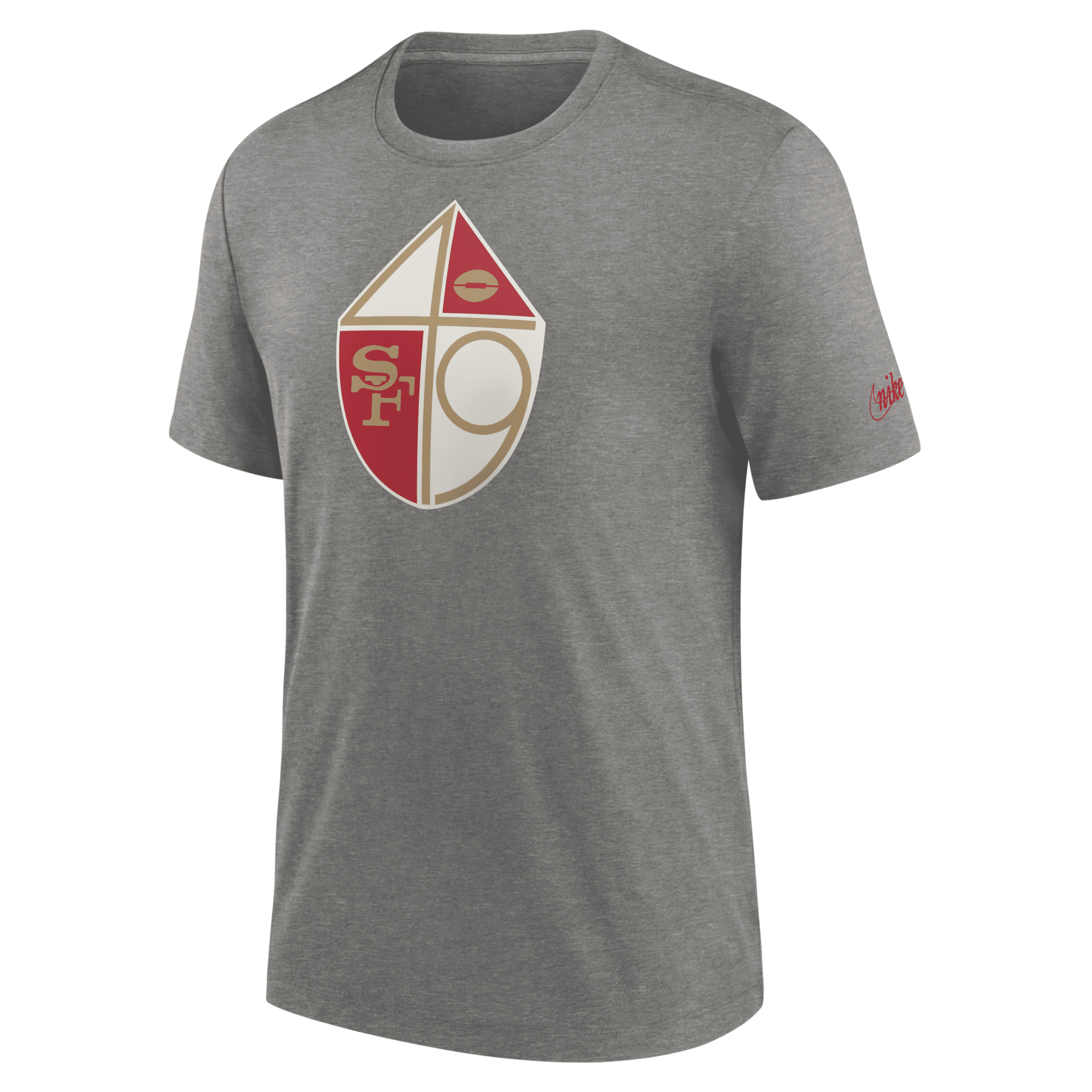 Shop Nike San Francisco 49ers Rewind Logo  Men's Nfl T-shirt In Grey