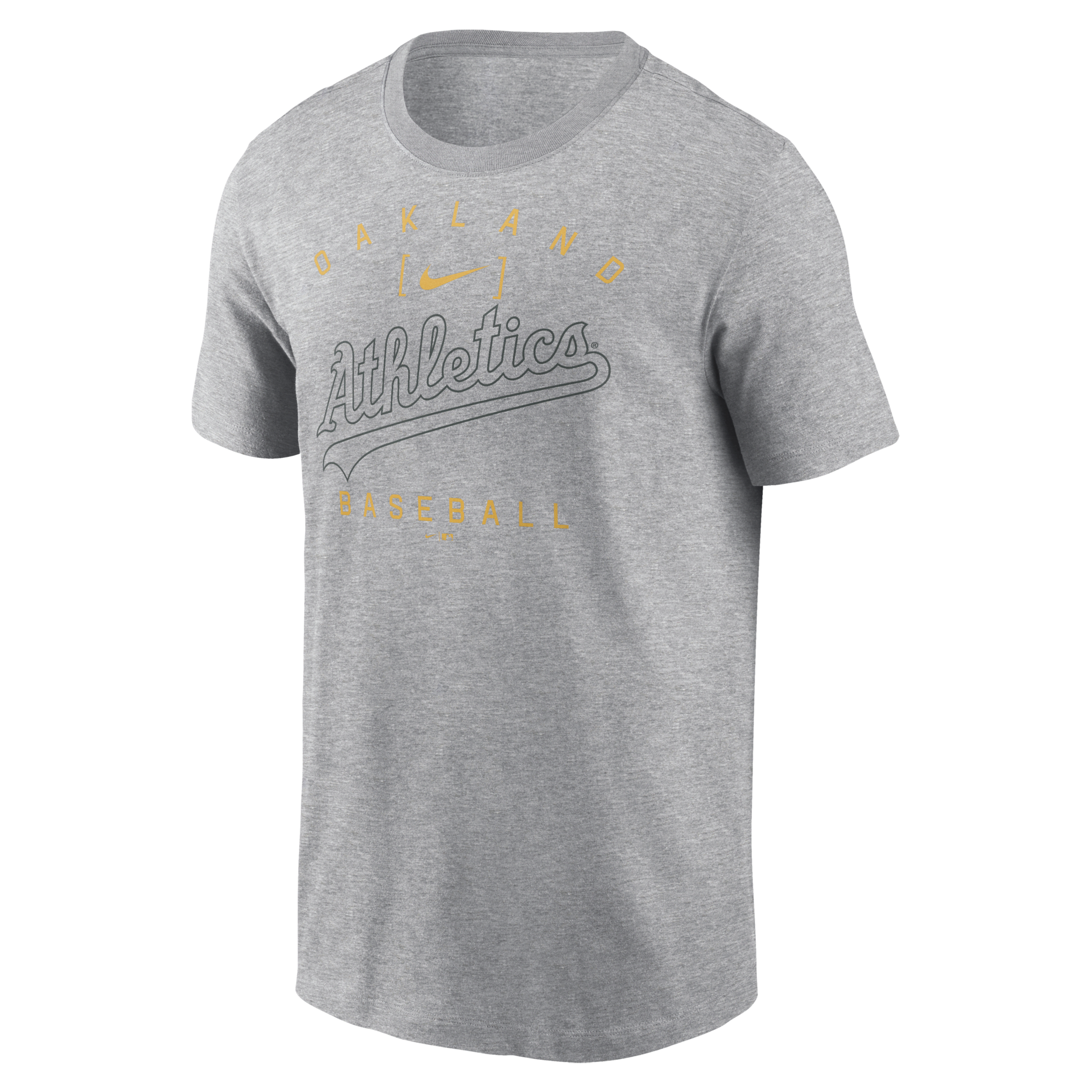 Shop Nike Oakland Athletics Home Team Athletic Arch  Men's Mlb T-shirt In Grey