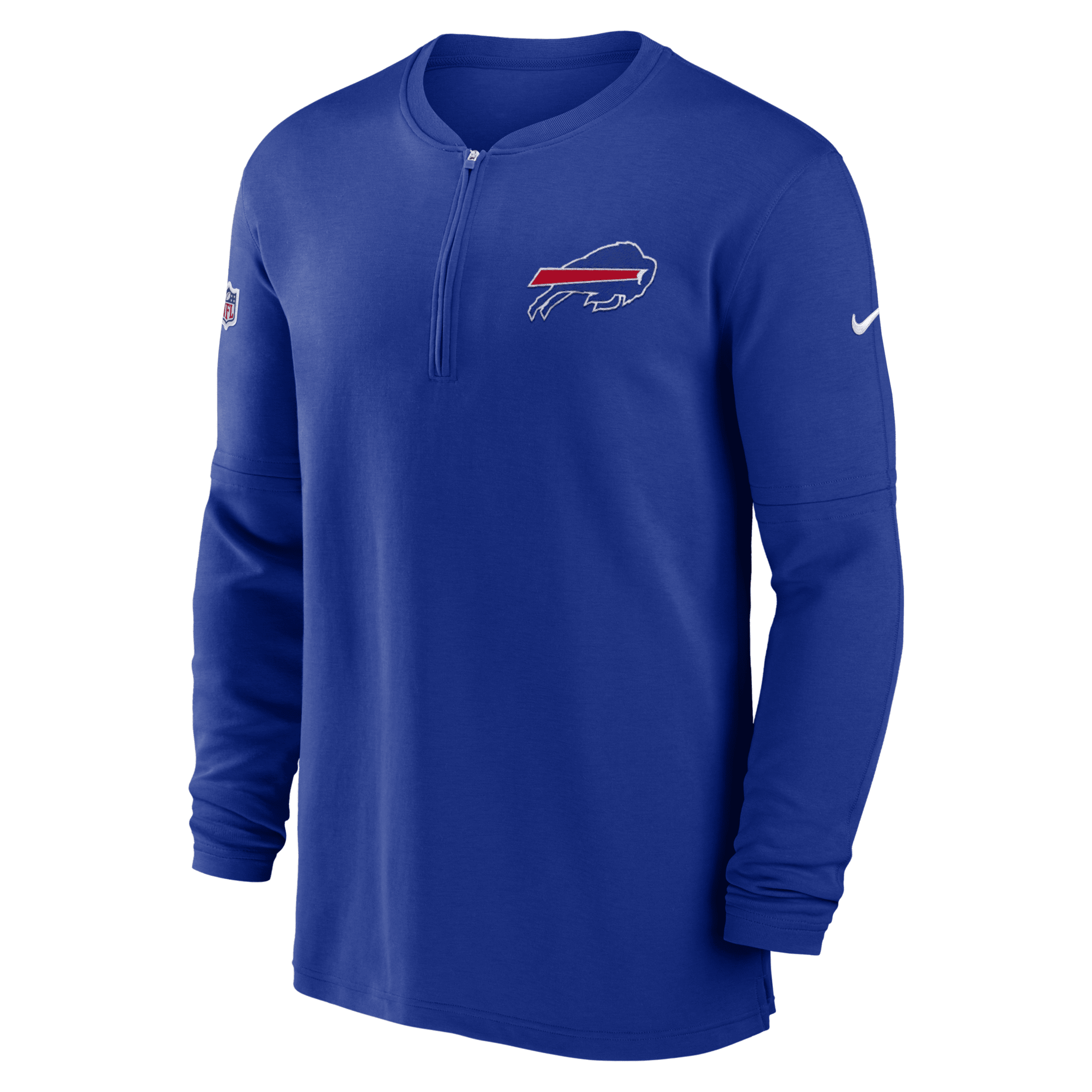 Shop Nike Buffalo Bills Sideline Menâs  Men's Dri-fit Nfl 1/2-zip Long-sleeve Top In Blue