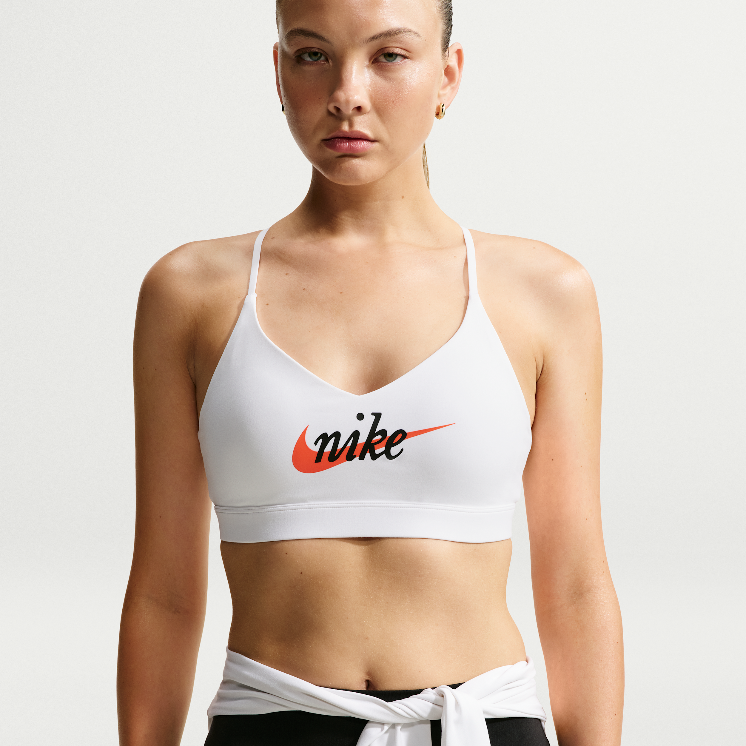 Nike Women's Indy Light-Support Padded Adjustable Sports Bra in White | IU1127-100