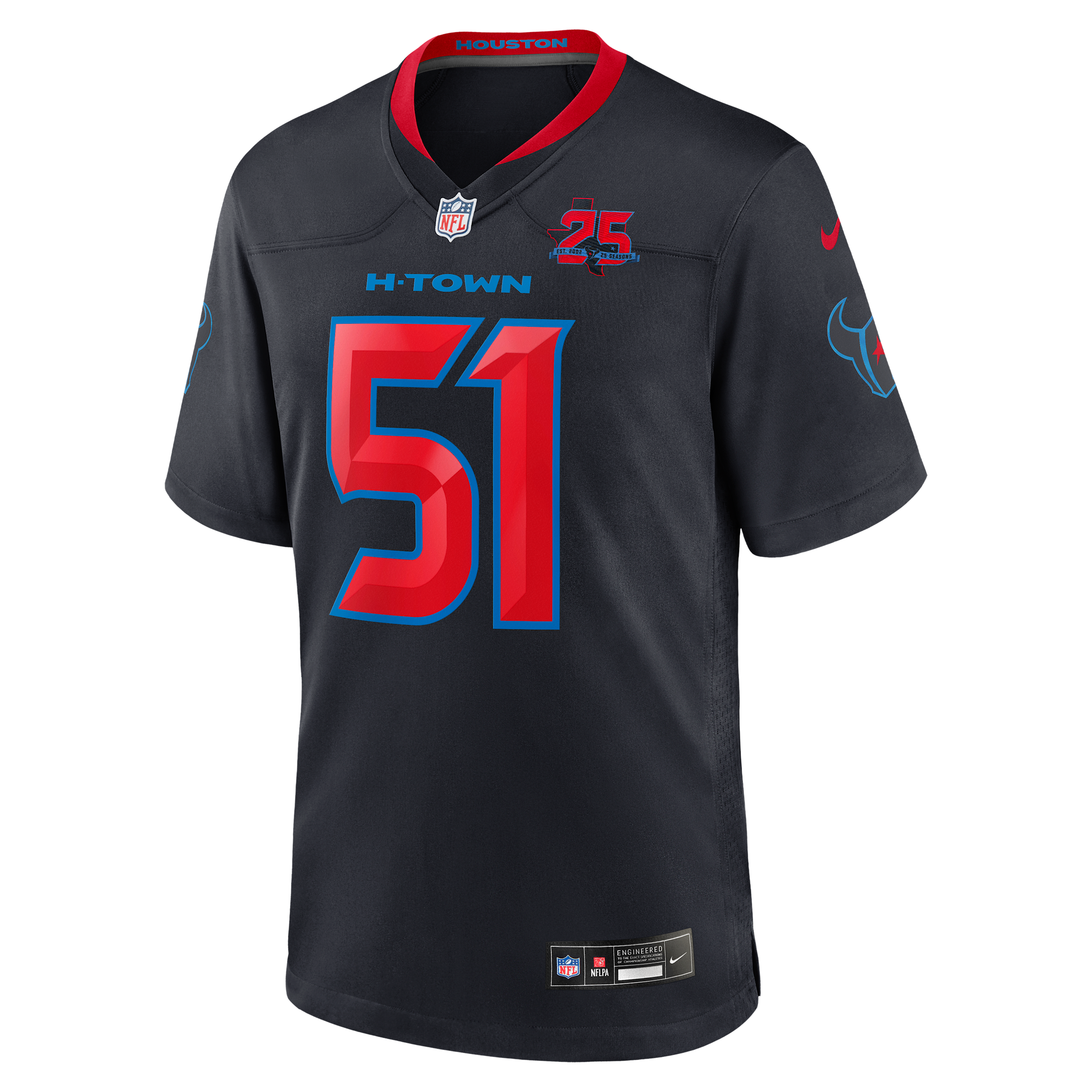 Will Anderson Jr. Houston Texans 25th Season Nike Men's NFL Game Jersey in Blue | 67NM0B9H9HF-8PD