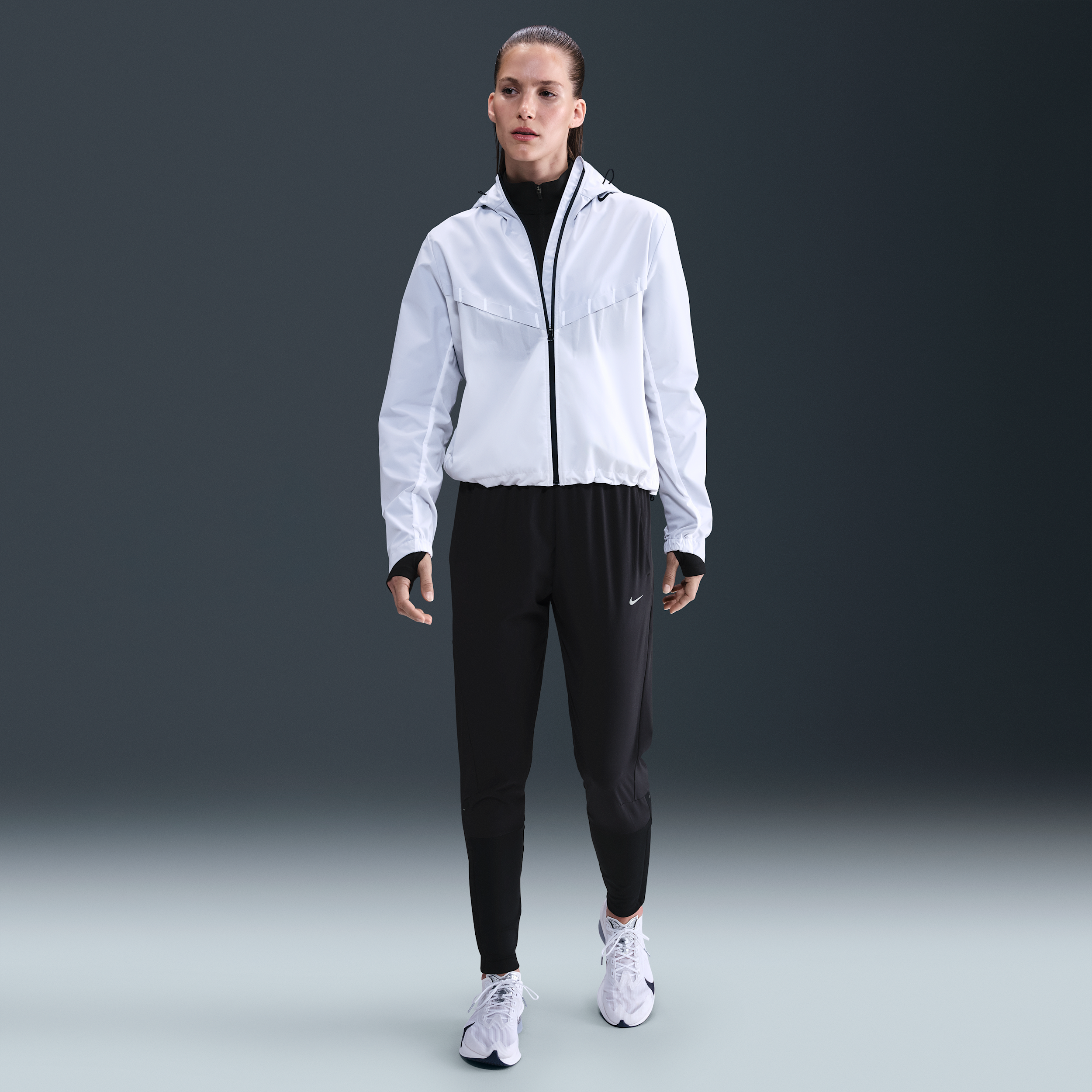 Nike Women's Swift Dri-fit Mid-rise Running Pants In White