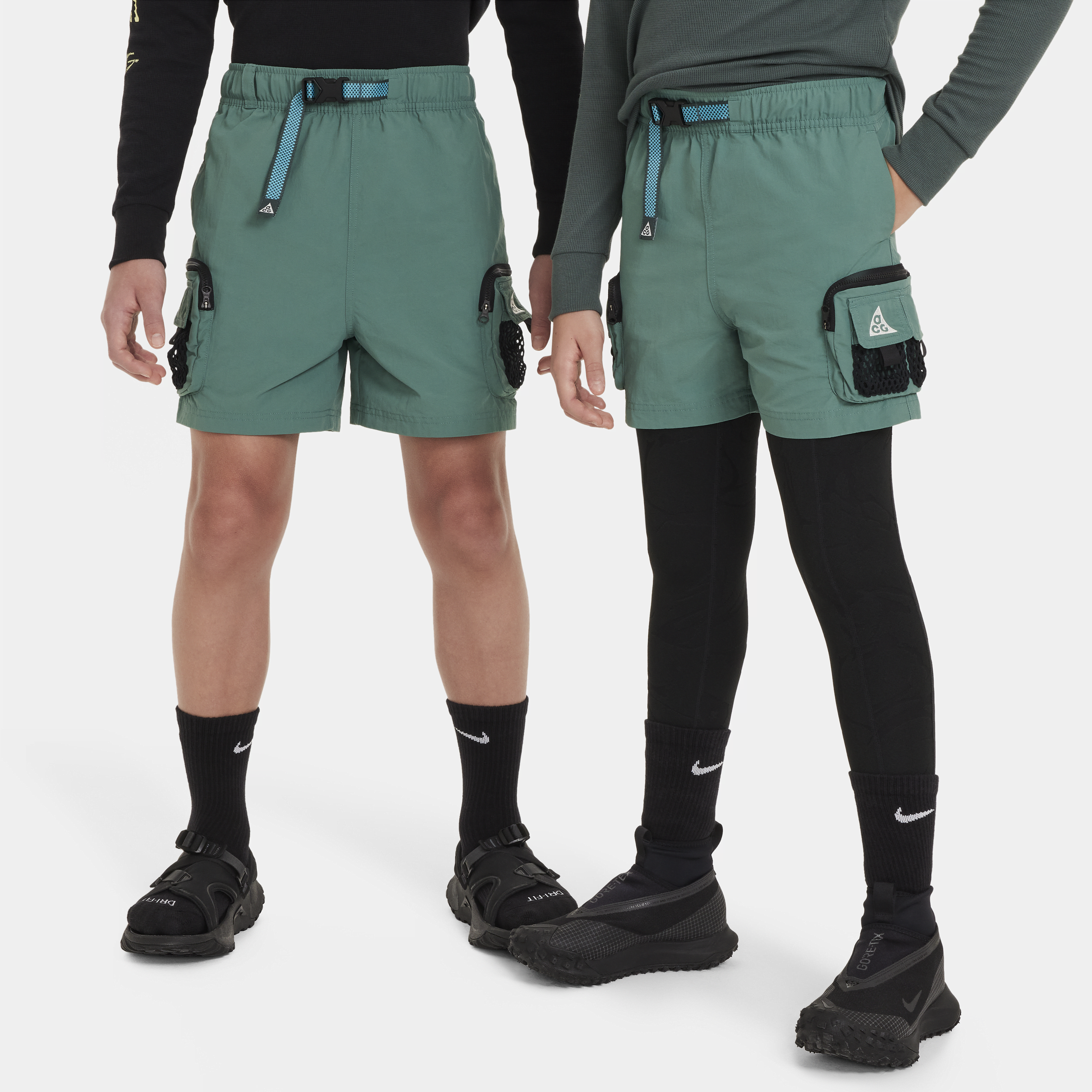 Shop Nike Acg Big Kids' Cargo Shorts In Green