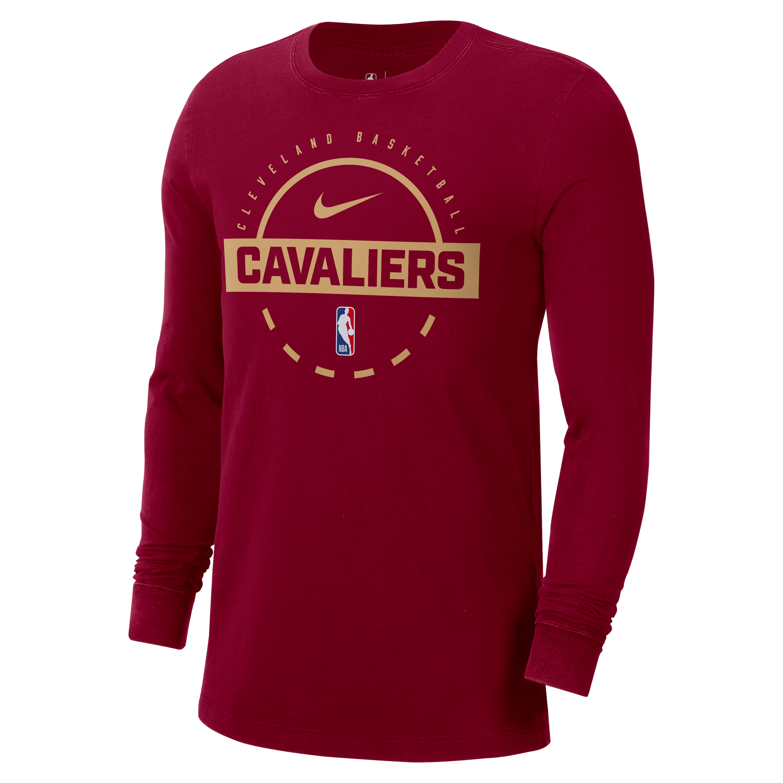 Nike Cleveland Cavaliers  Men's Nba Practice Long-sleeve T-shirt In Red
