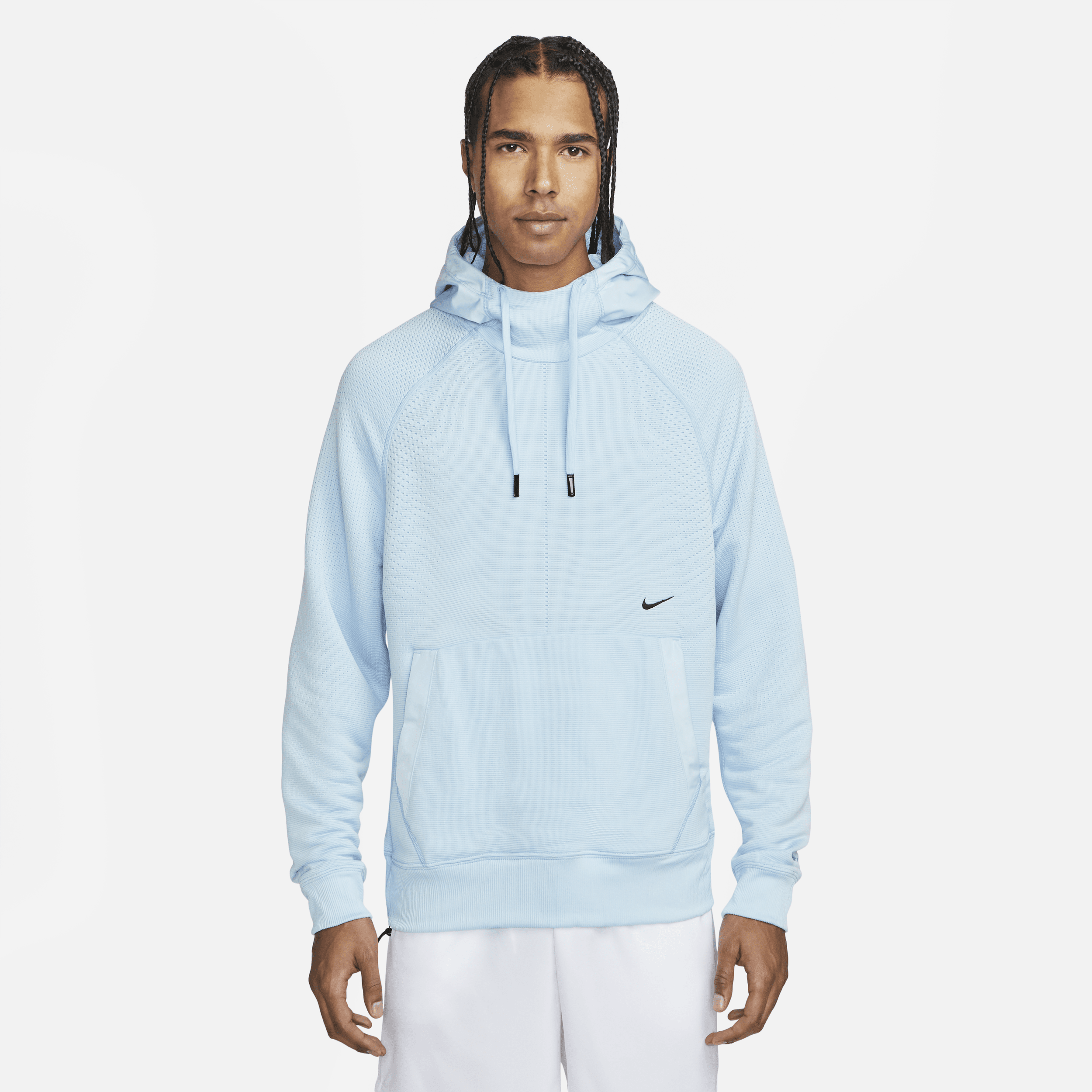 blue nike therma fit hoodie