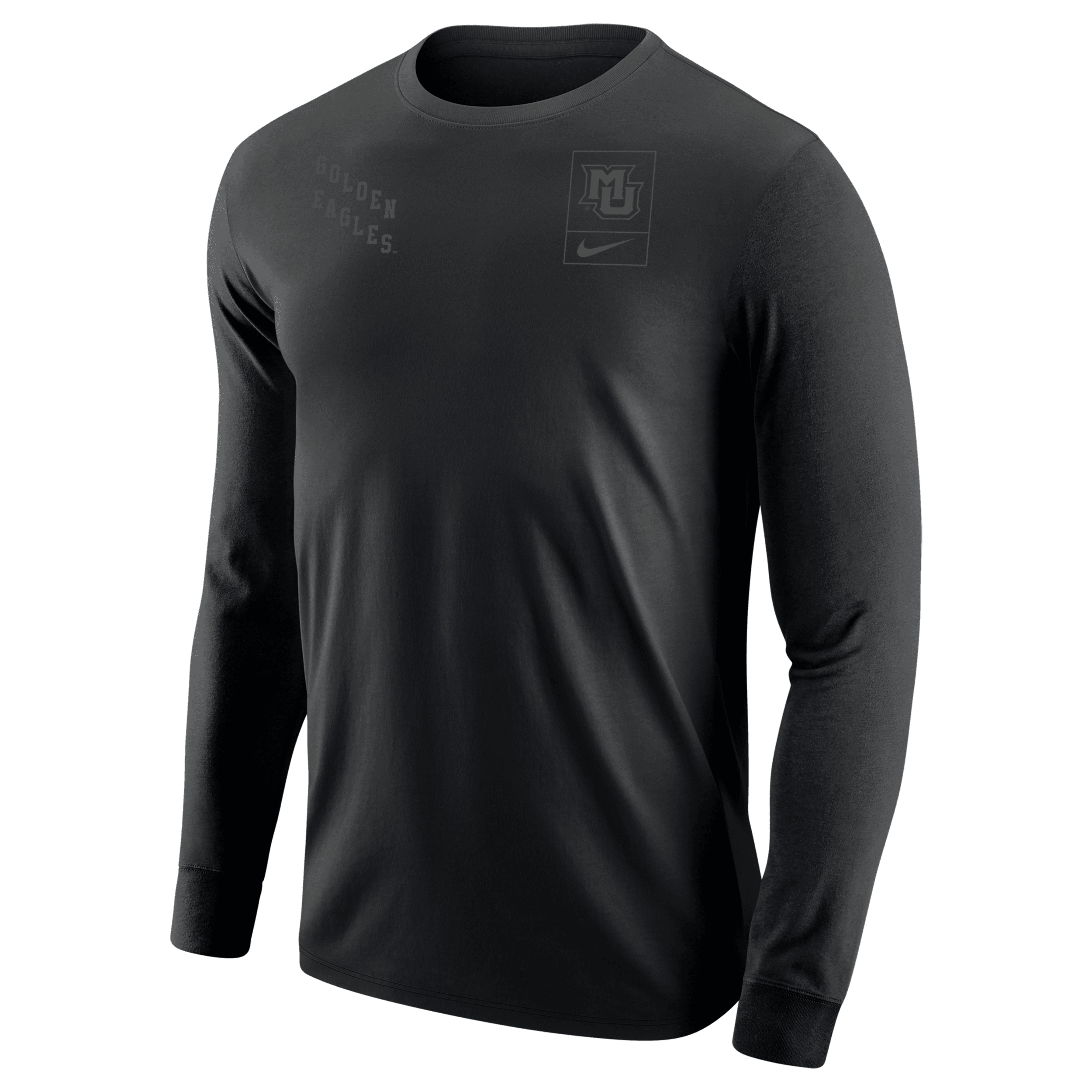 Nike Marquette Olive Pack  Men's College Long-sleeve T-shirt In Black