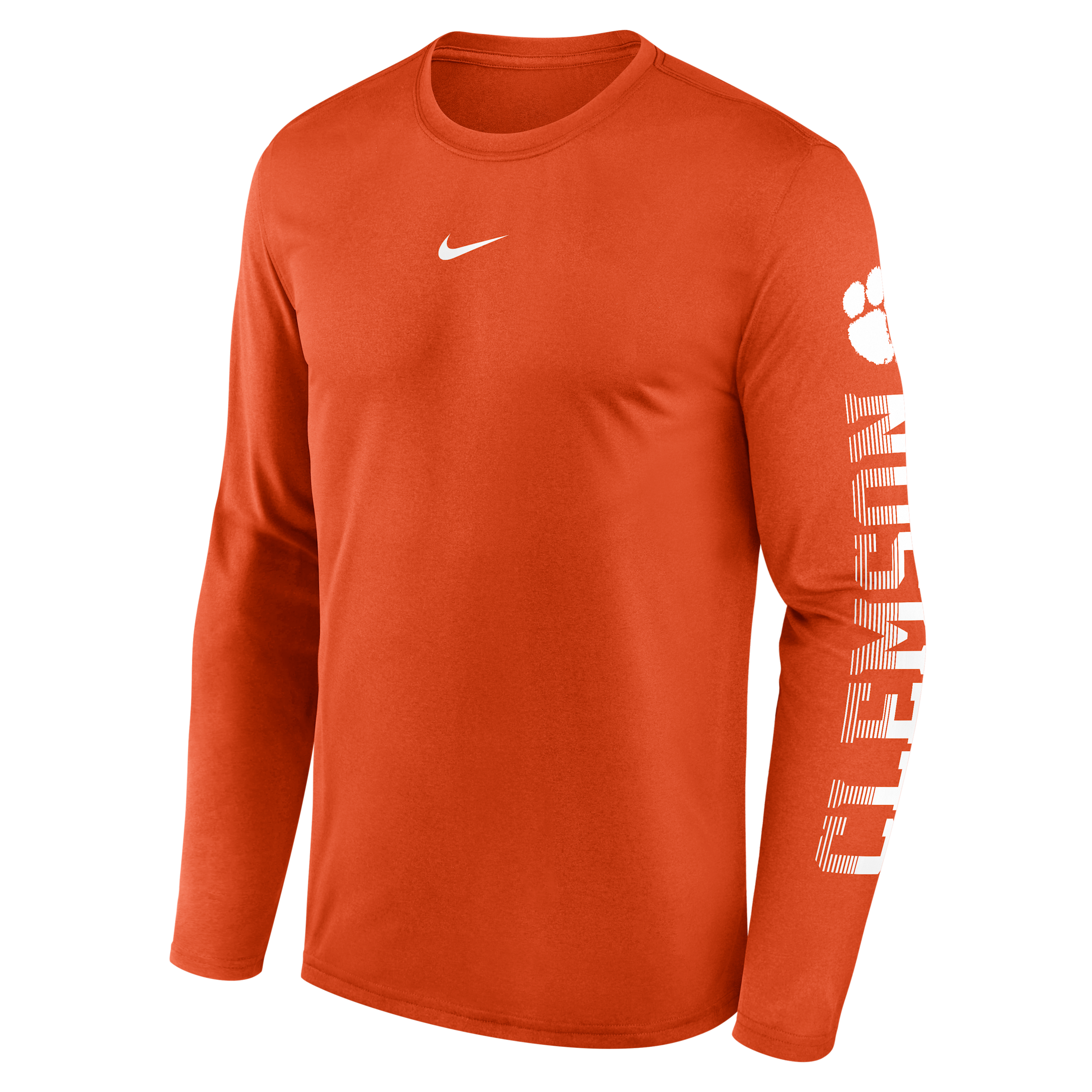 Clemson Primetime Stack Legend Nike Men's Dri-FIT College Long-Sleeve T-Shirt in Orange | NKGT89MCLN-EKV