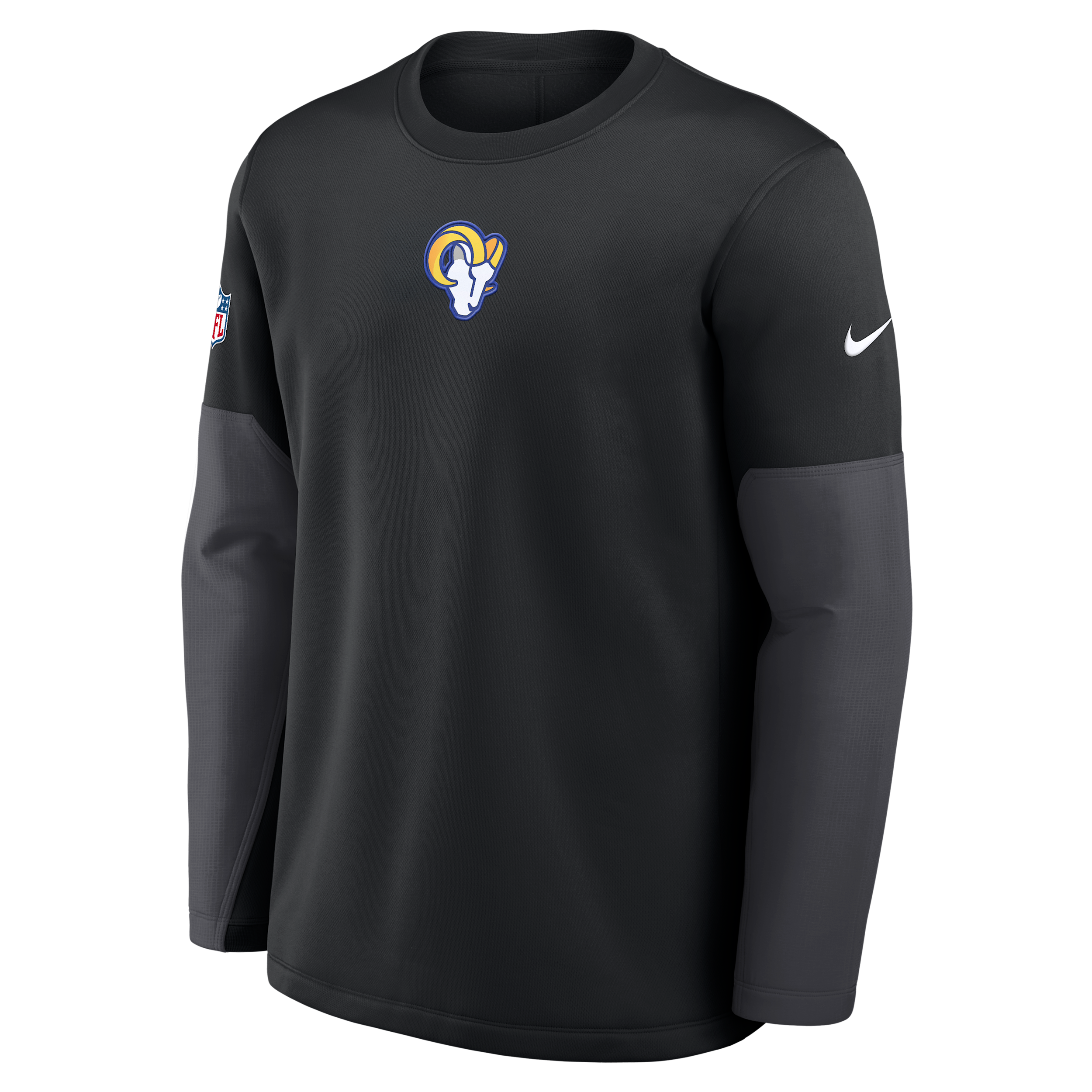 Nike Los Angeles Rams Scripted To Win Sideline Coach  Men's Therma-fit Nfl Long-sleeve T-shirt In Black