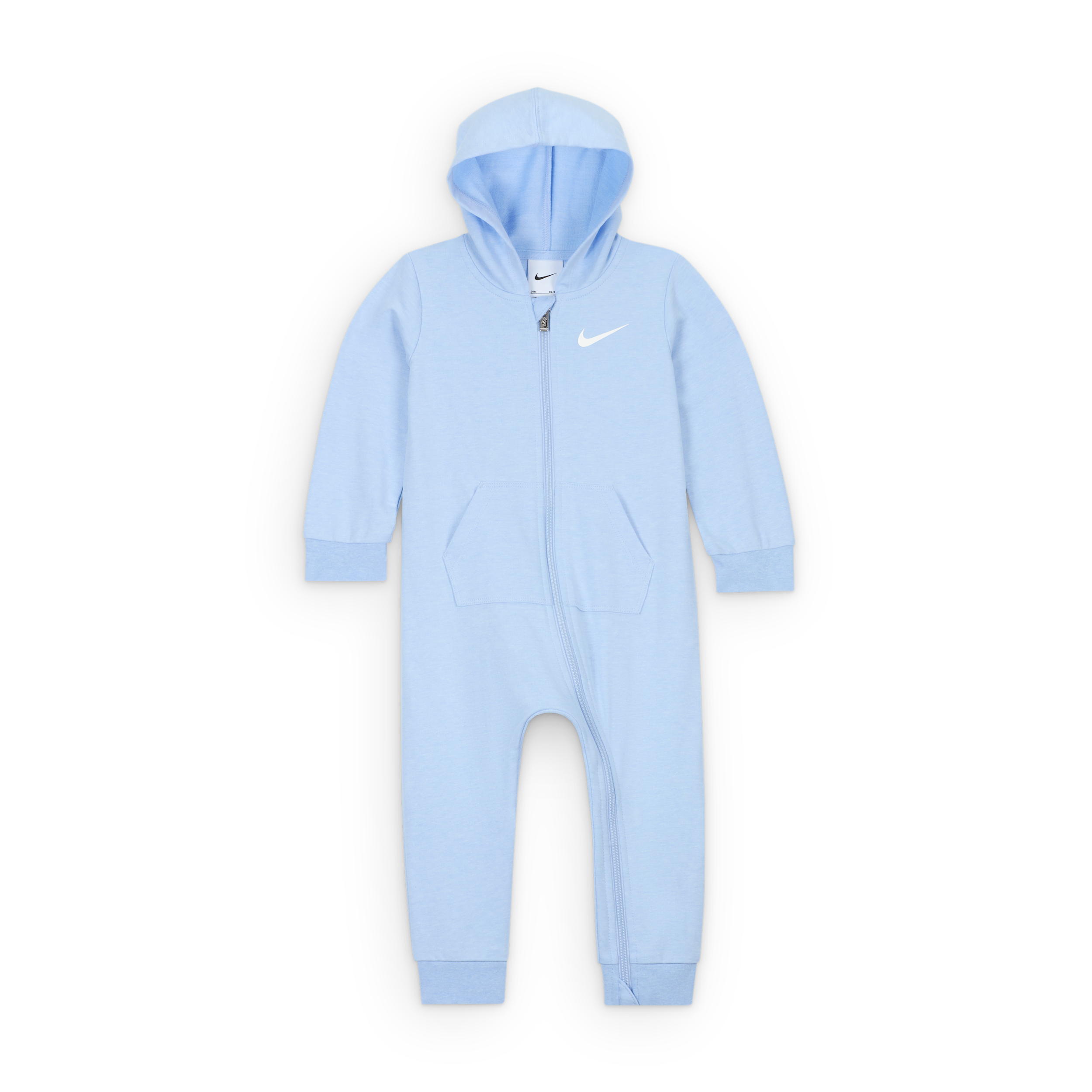 Nike Essentials Baby Hooded Coverall in Blue | 66K731-BG6