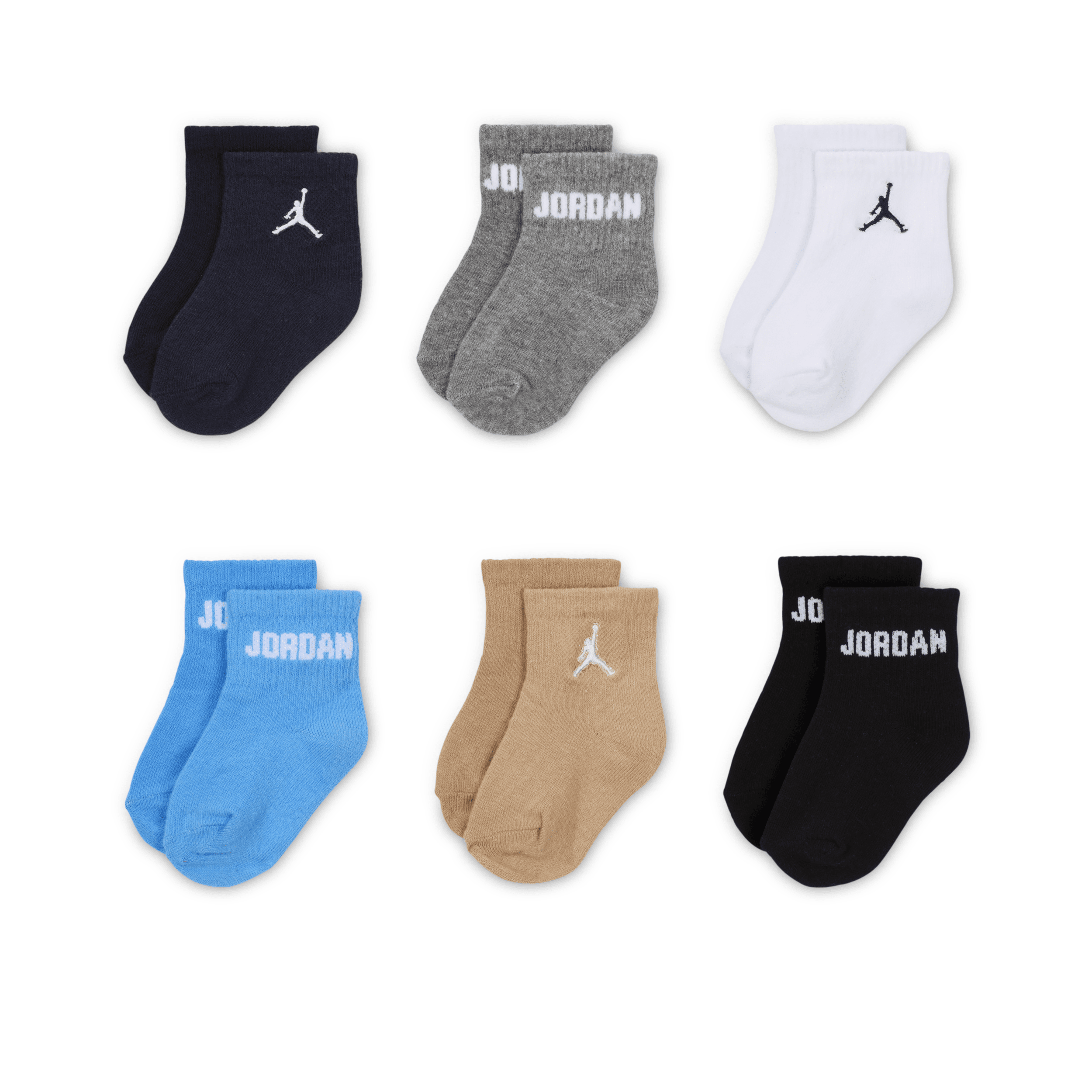 Jordan Everyday Essentials Baby /toddler Ankle Socks (6 Pairs) In Blue